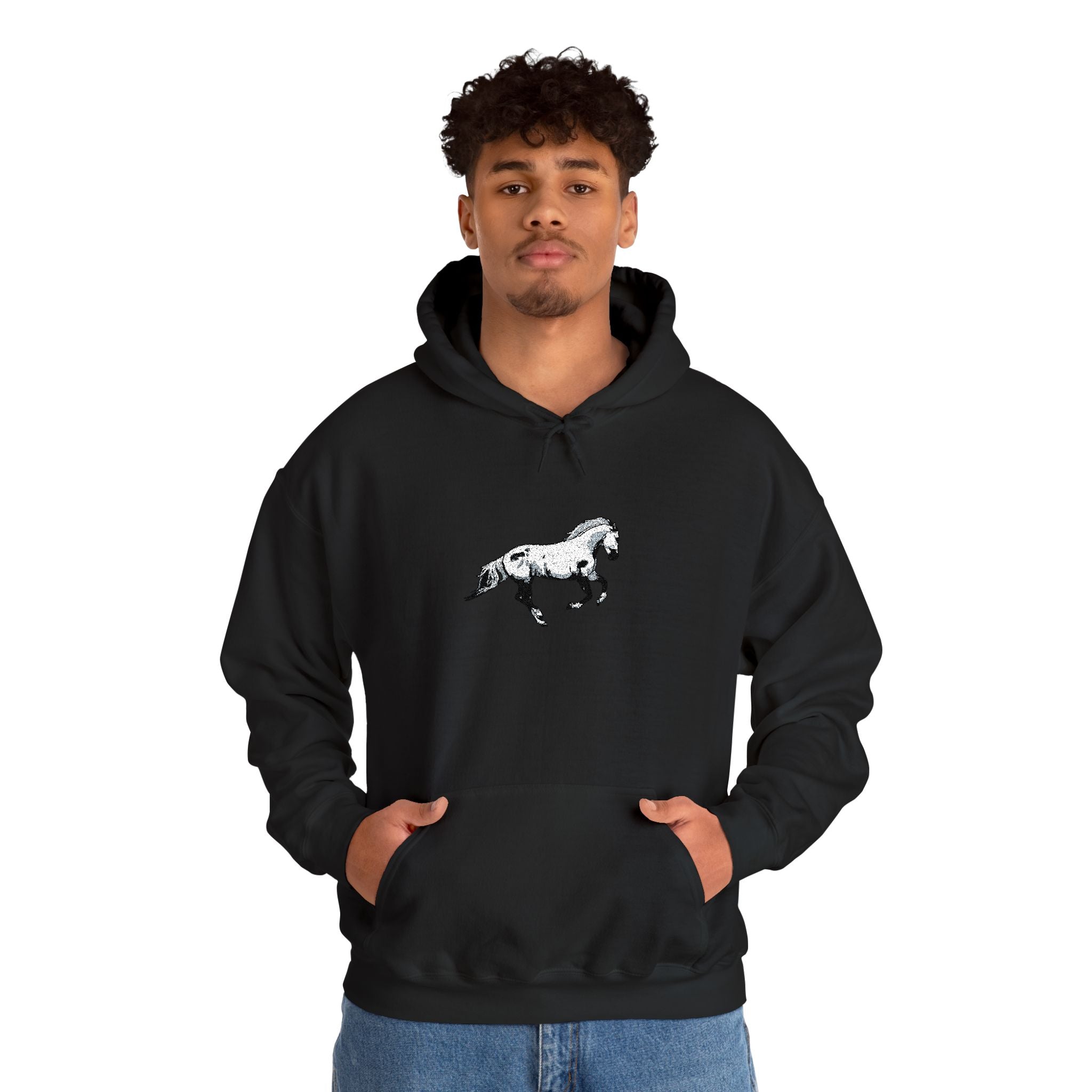 Embroidered Horse Hoodie