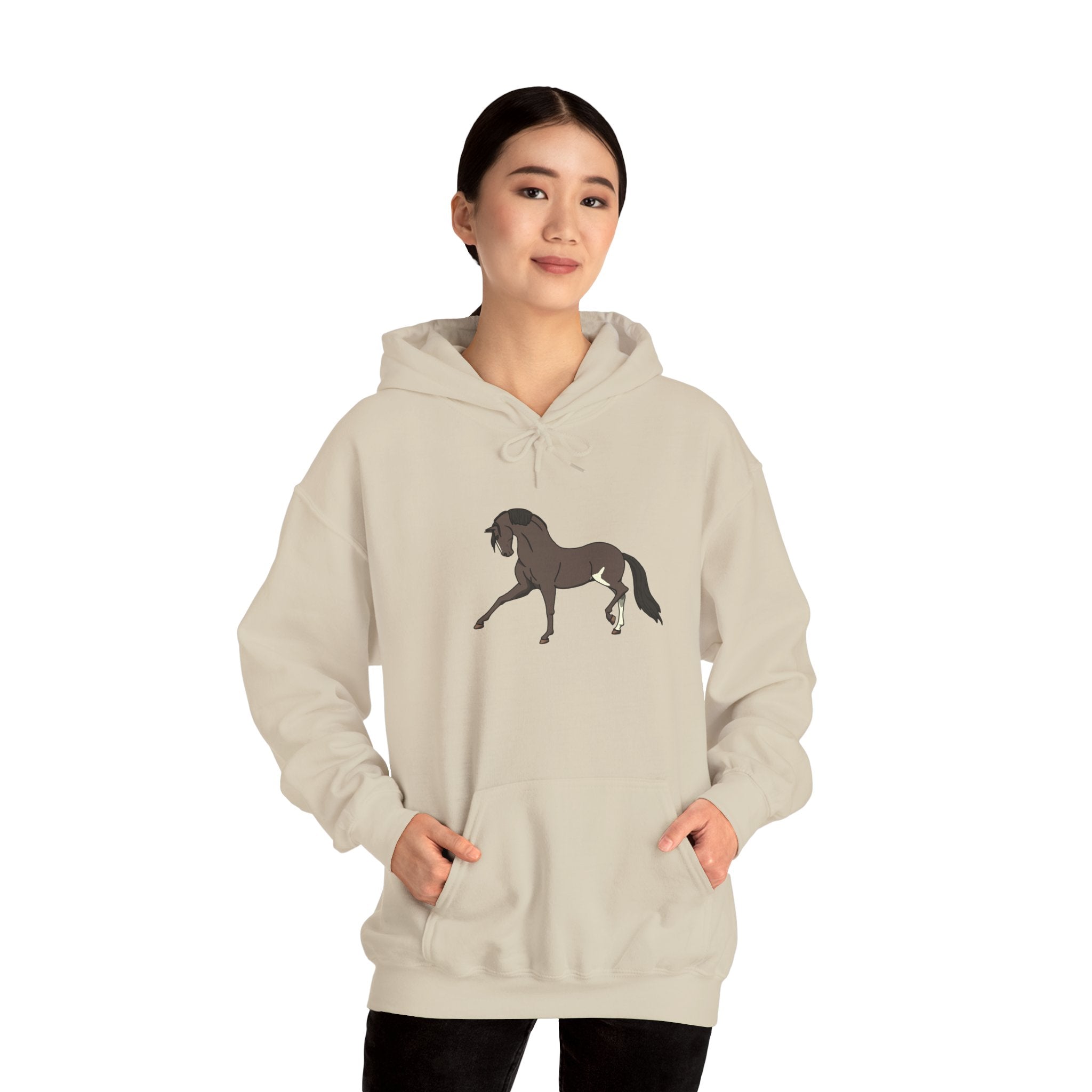 Elegant Brown Trotting Horse Sweatshirt