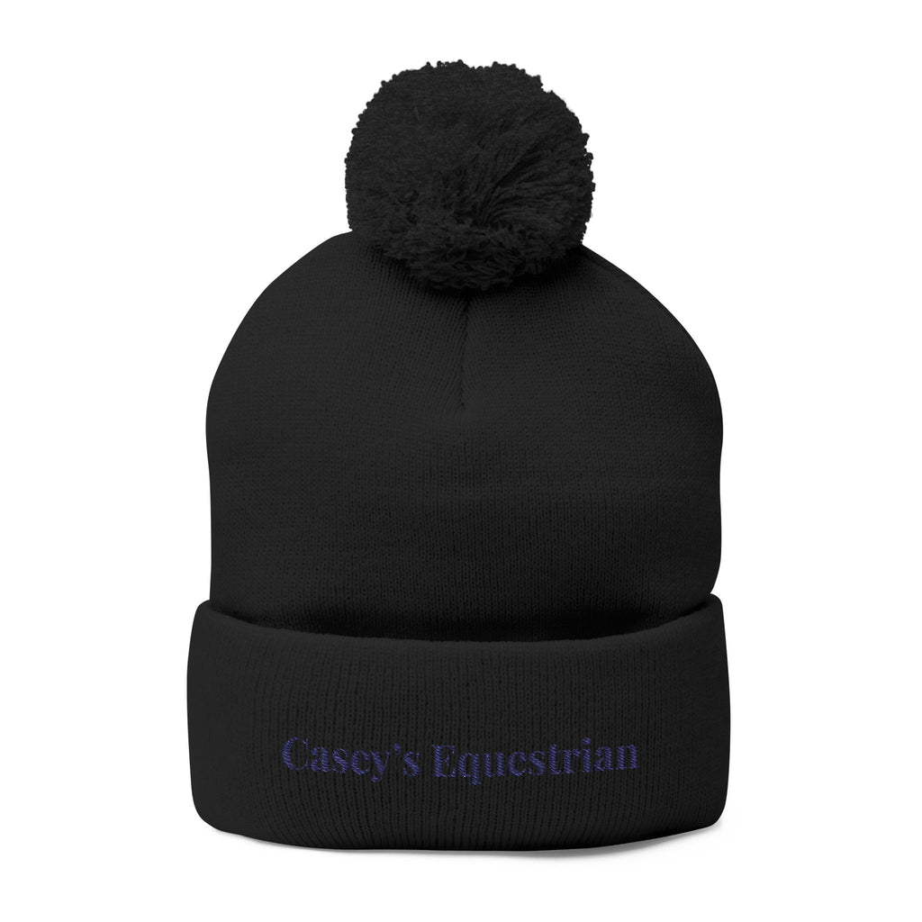 Casey's Embroidered Pom-Pom Winter Hat