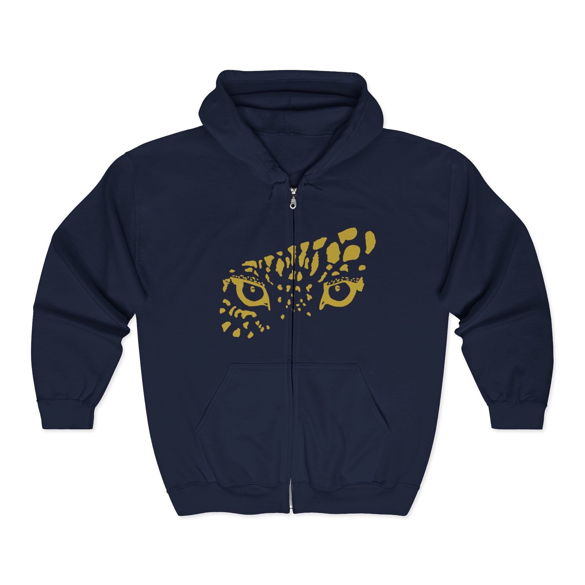 Gold Leopard Eyes Zip Hoodie