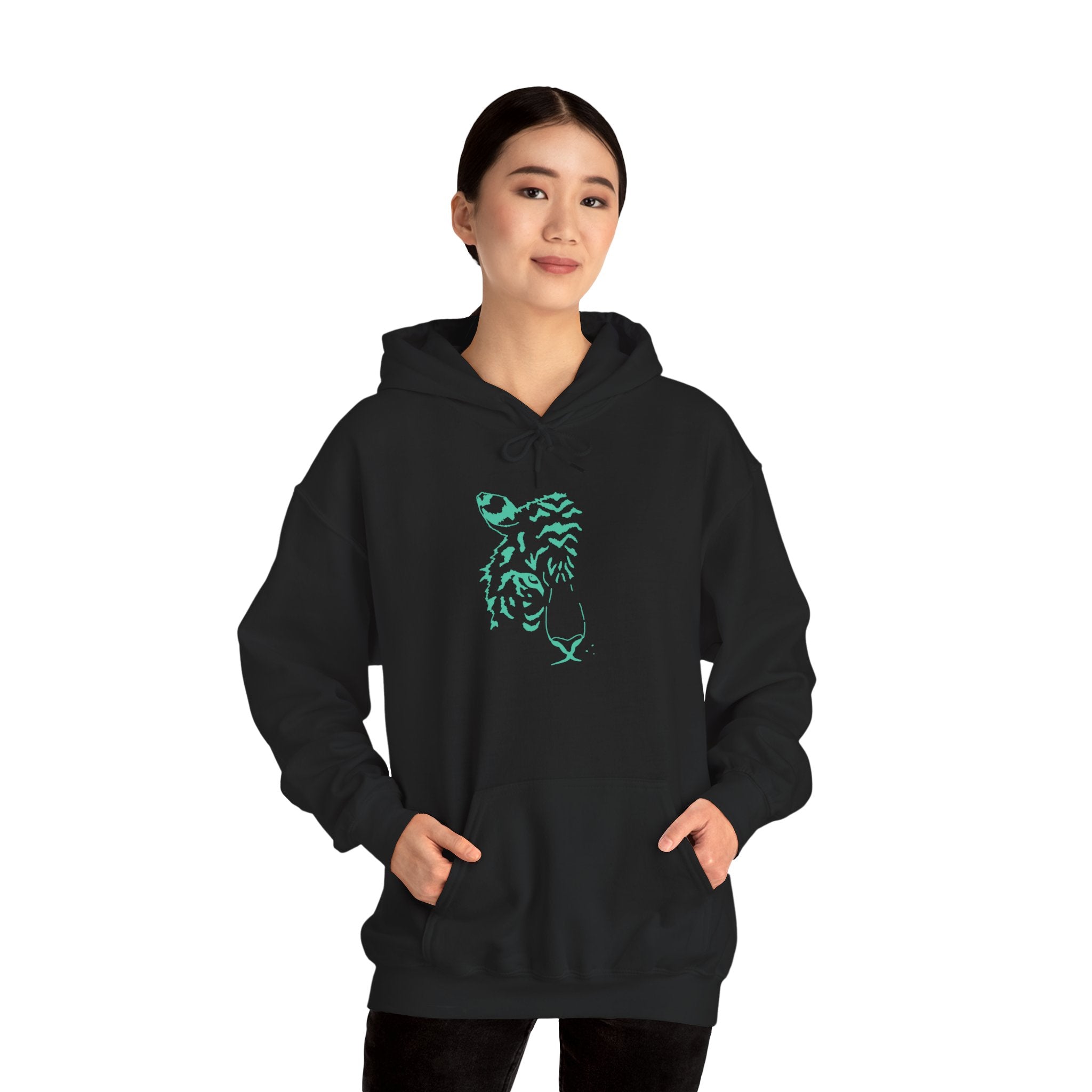 Cyan Tiger Hoodie