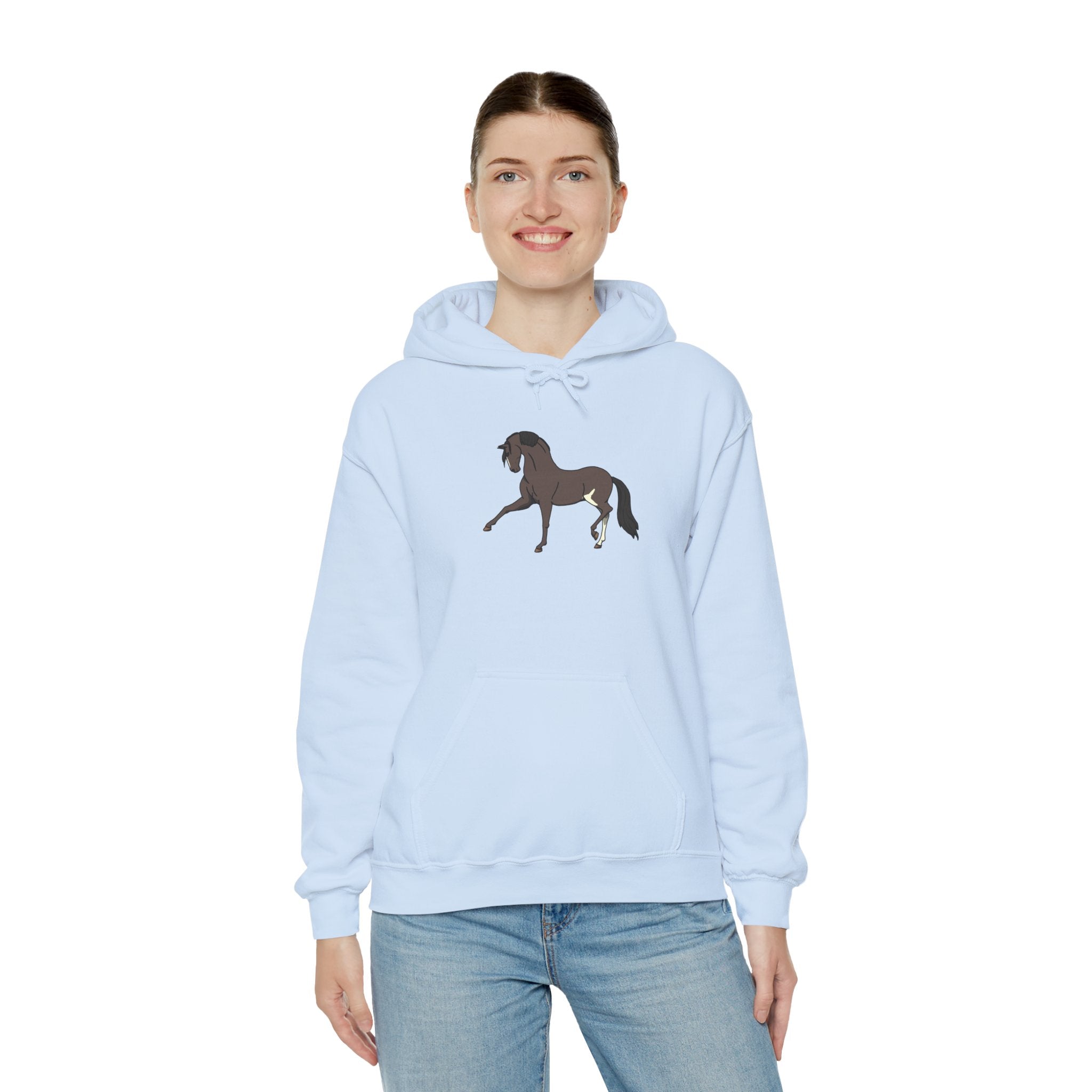 Elegant Brown Trotting Horse Sweatshirt