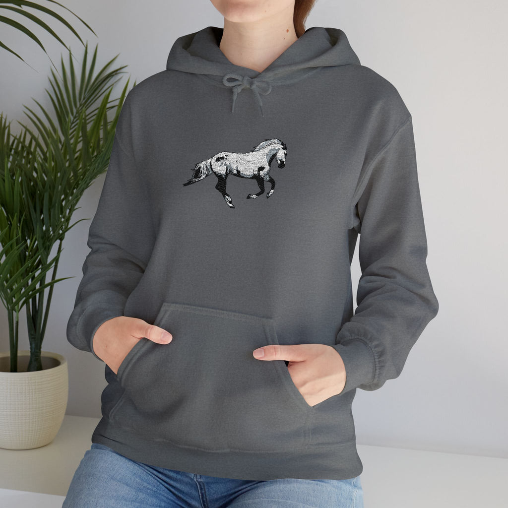 Embroidered Horse Hoodie