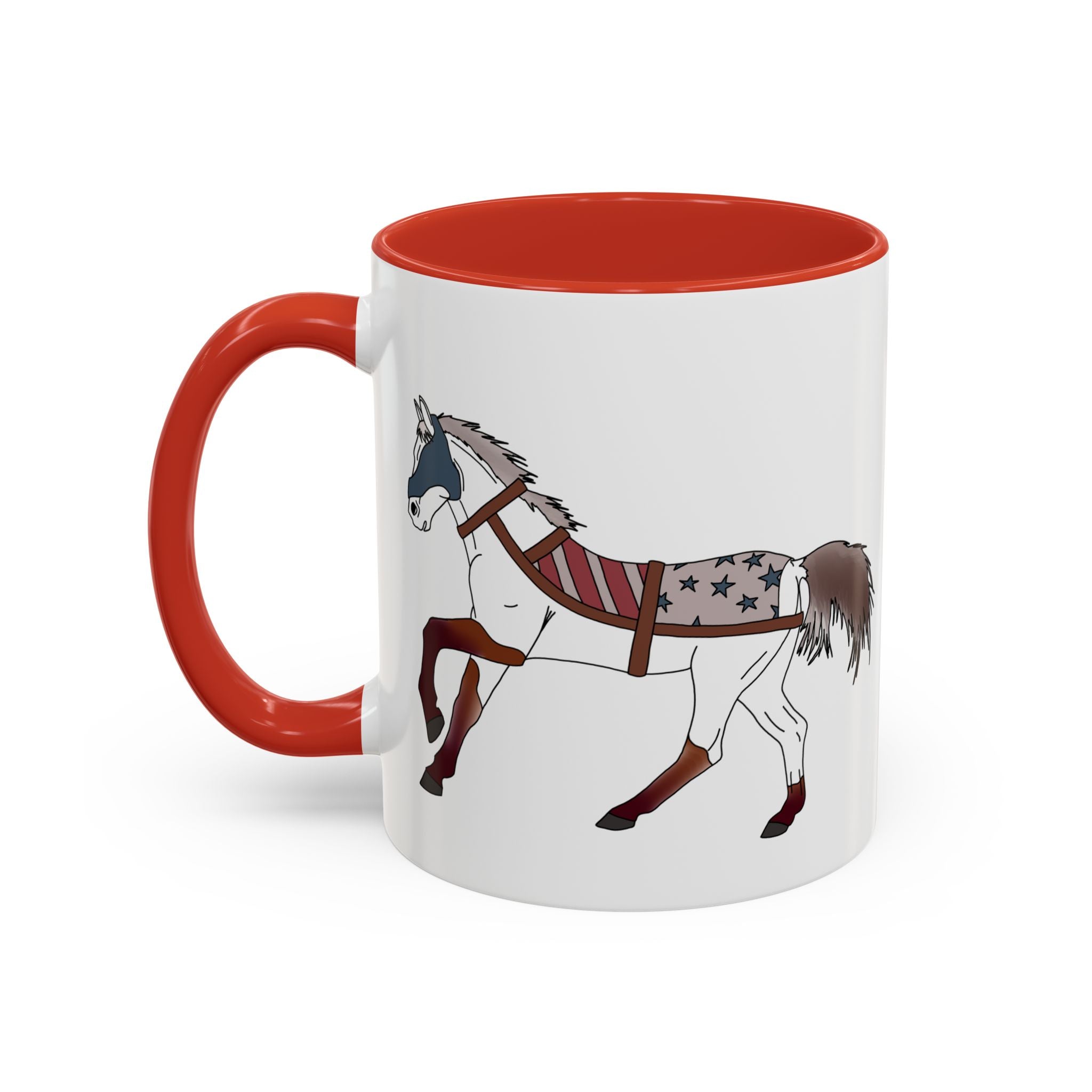 USA Horse Rustic Accent Coffee Mug