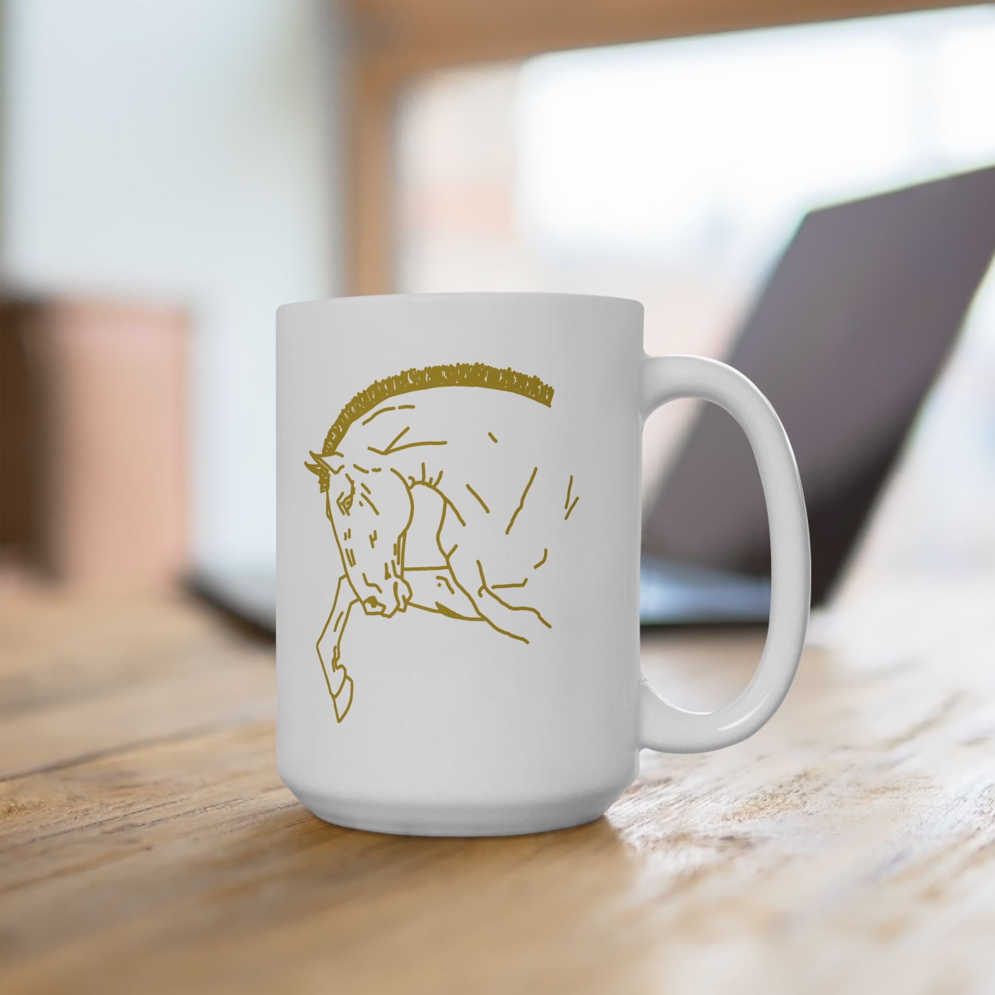 Golden Horse Ceramic Mug