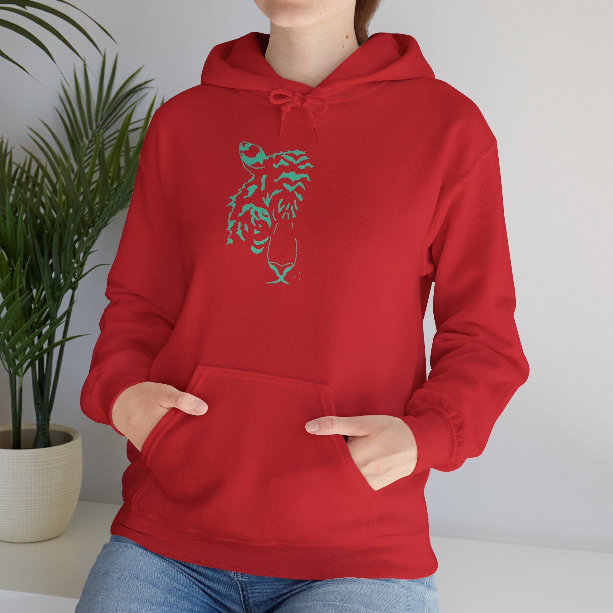 Cyan Tiger Hoodie