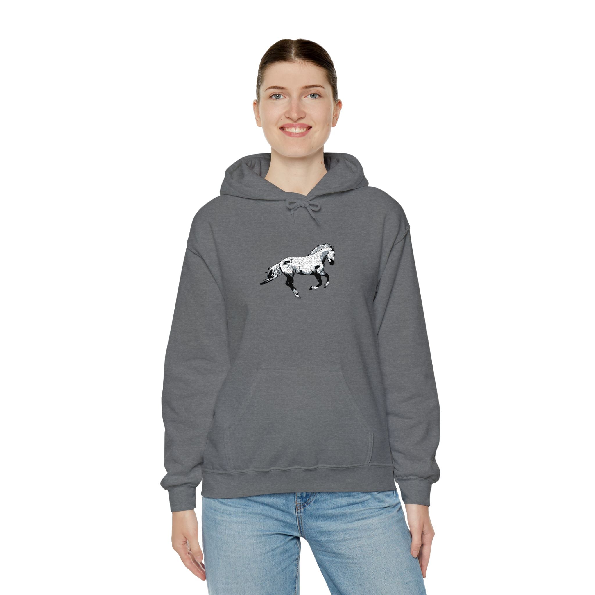 Embroidered Horse Hoodie