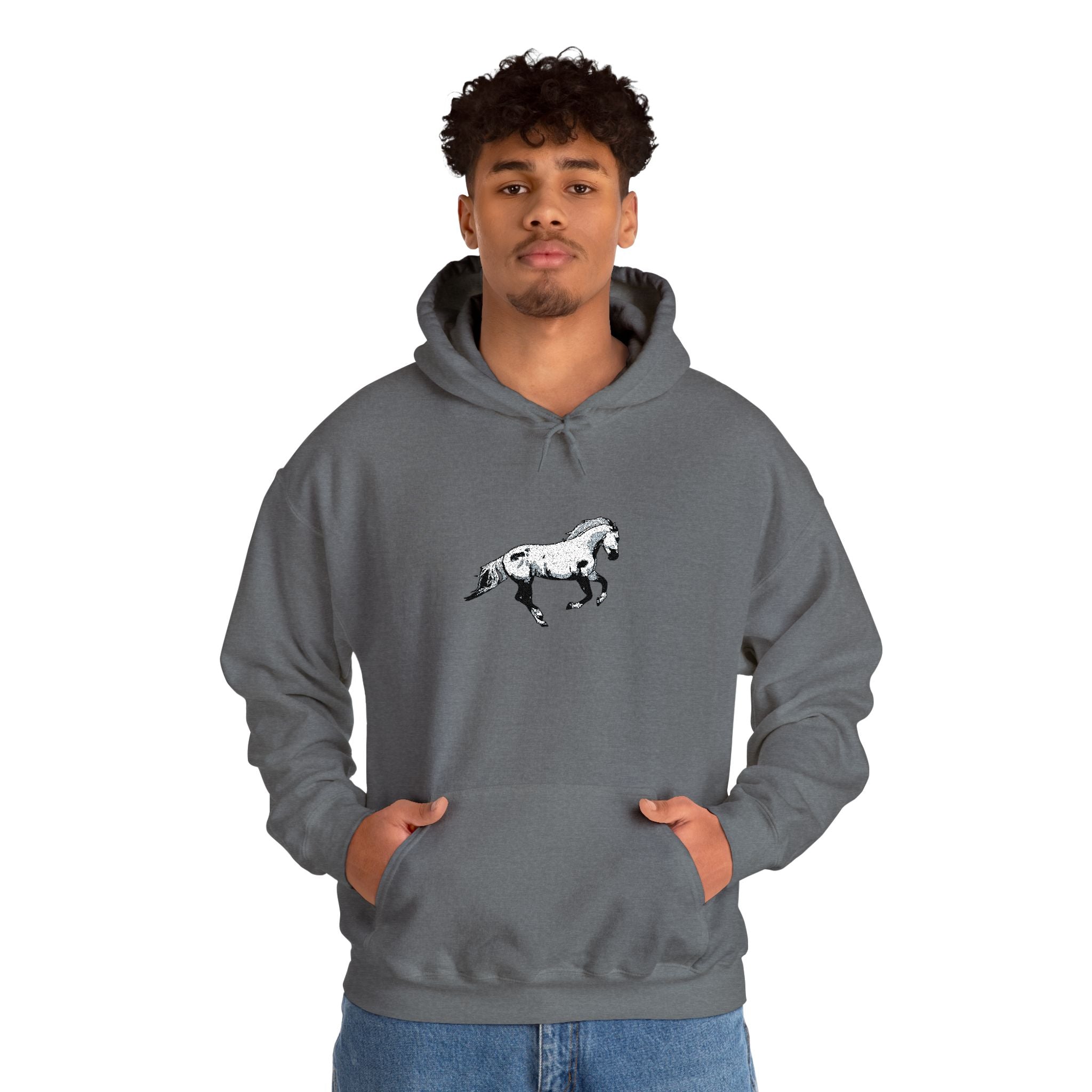 Embroidered Horse Hoodie