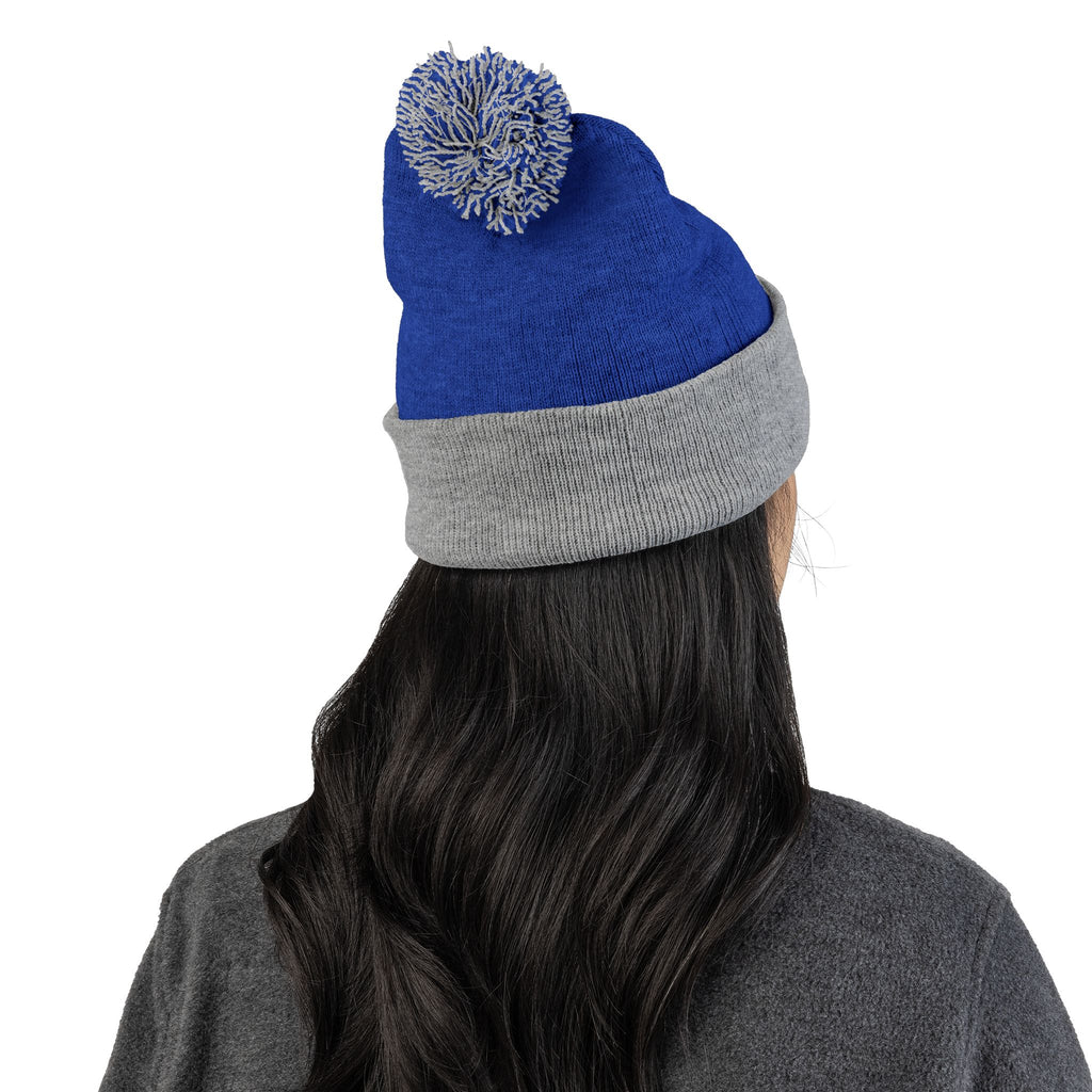Casey's Embroidered Pom-Pom Winter Hat