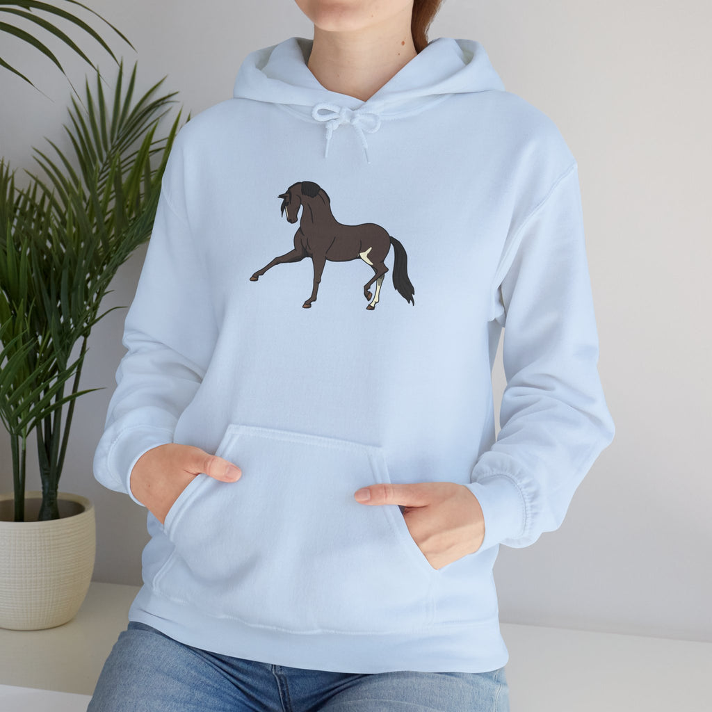 Elegant Brown Trotting Horse Sweatshirt