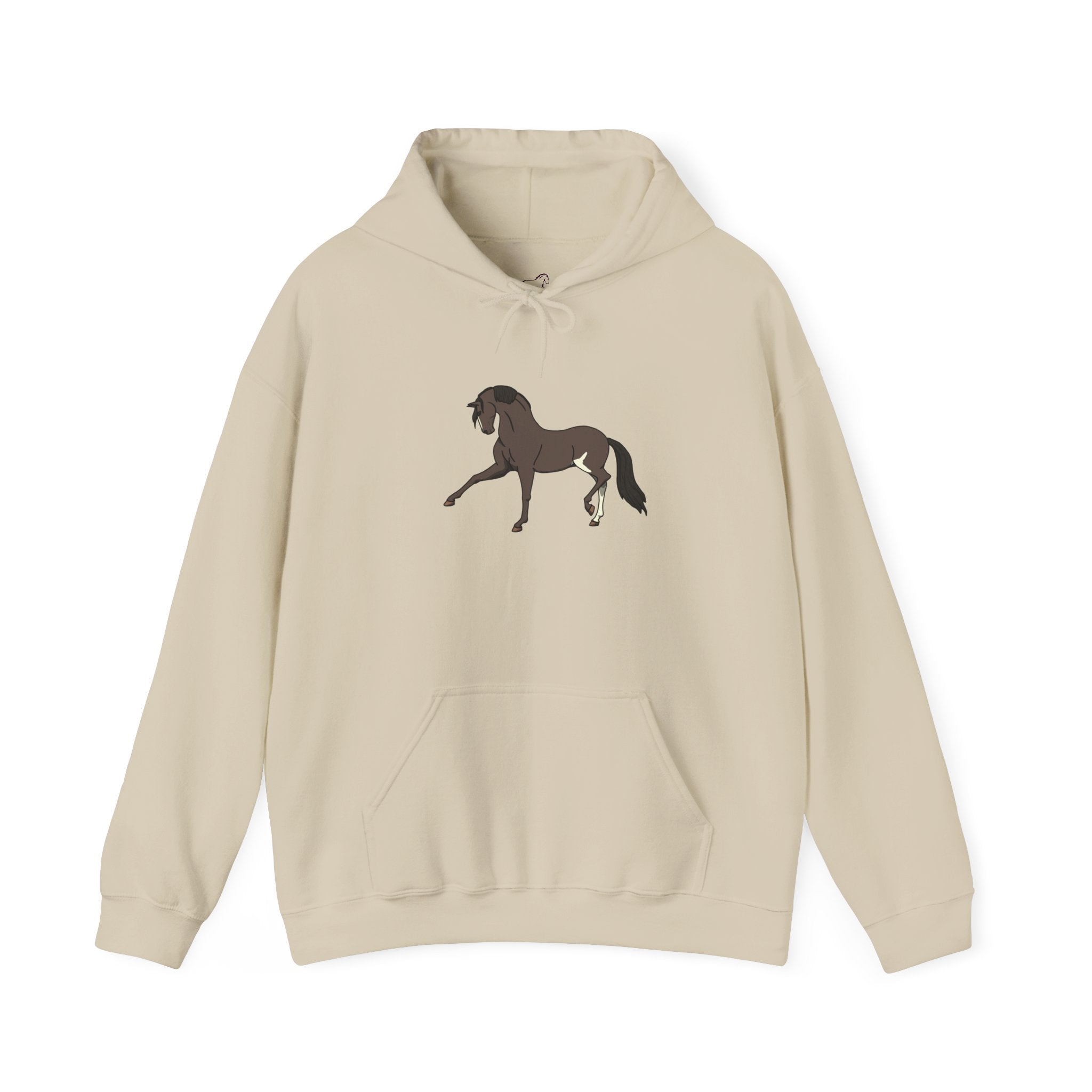 Elegant Brown Trotting Horse Sweatshirt