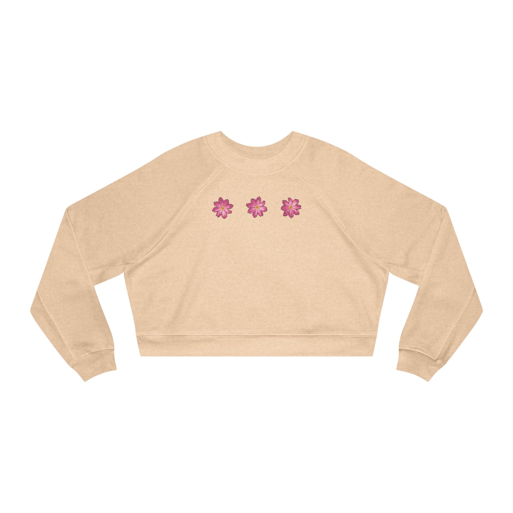 Floral Fleece Crop Pullover