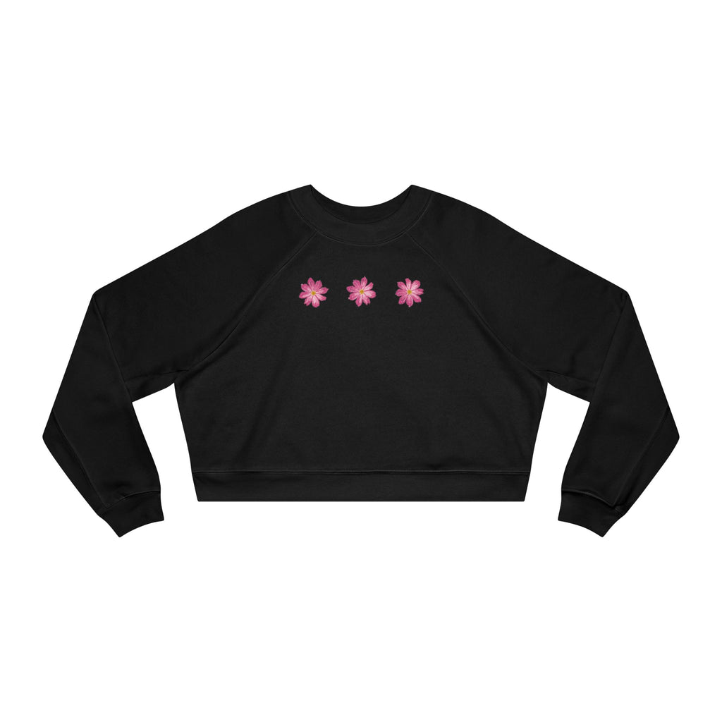 Floral Fleece Crop Pullover