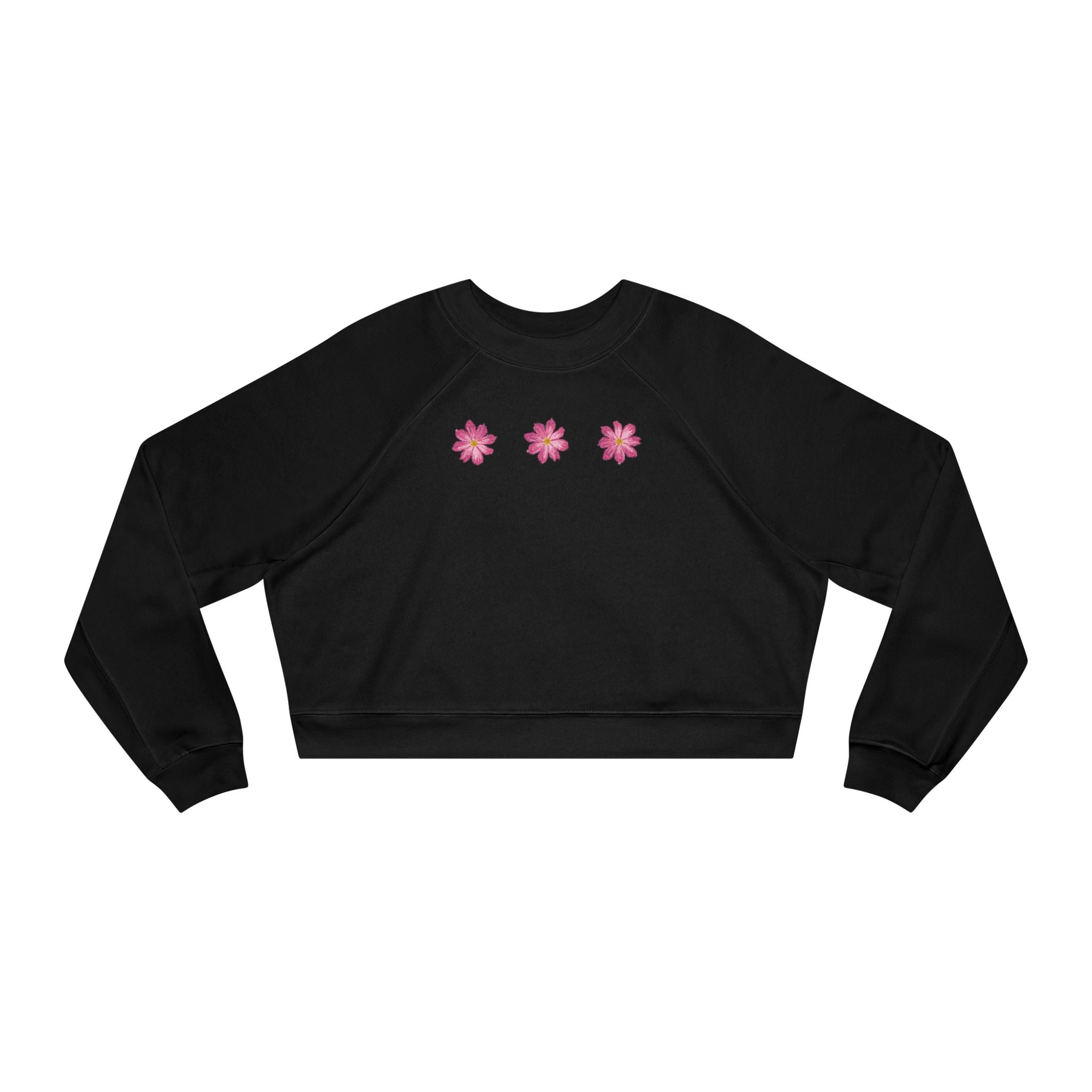 Floral Fleece Crop Pullover