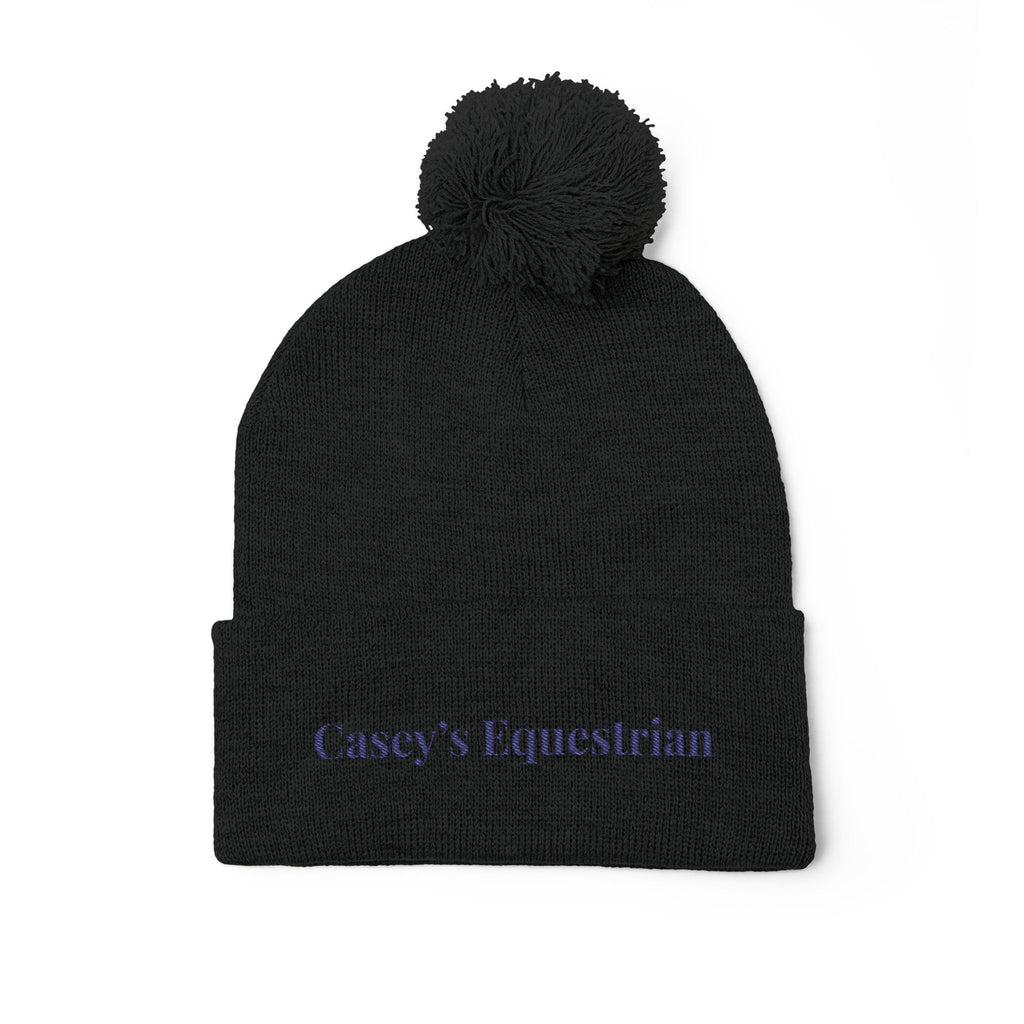 Casey's Embroidered Pom-Pom Winter Hat