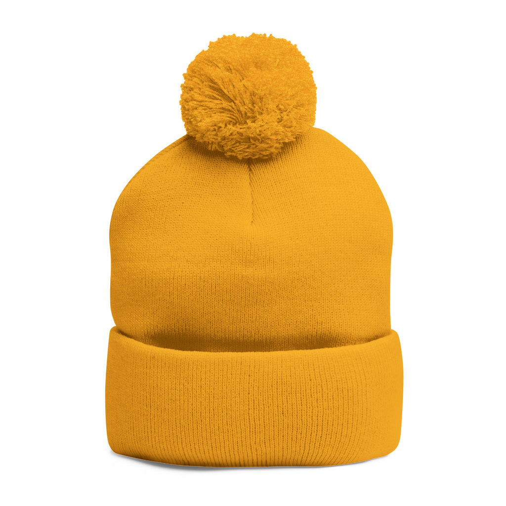 Casey's Embroidered Pom-Pom Winter Hat