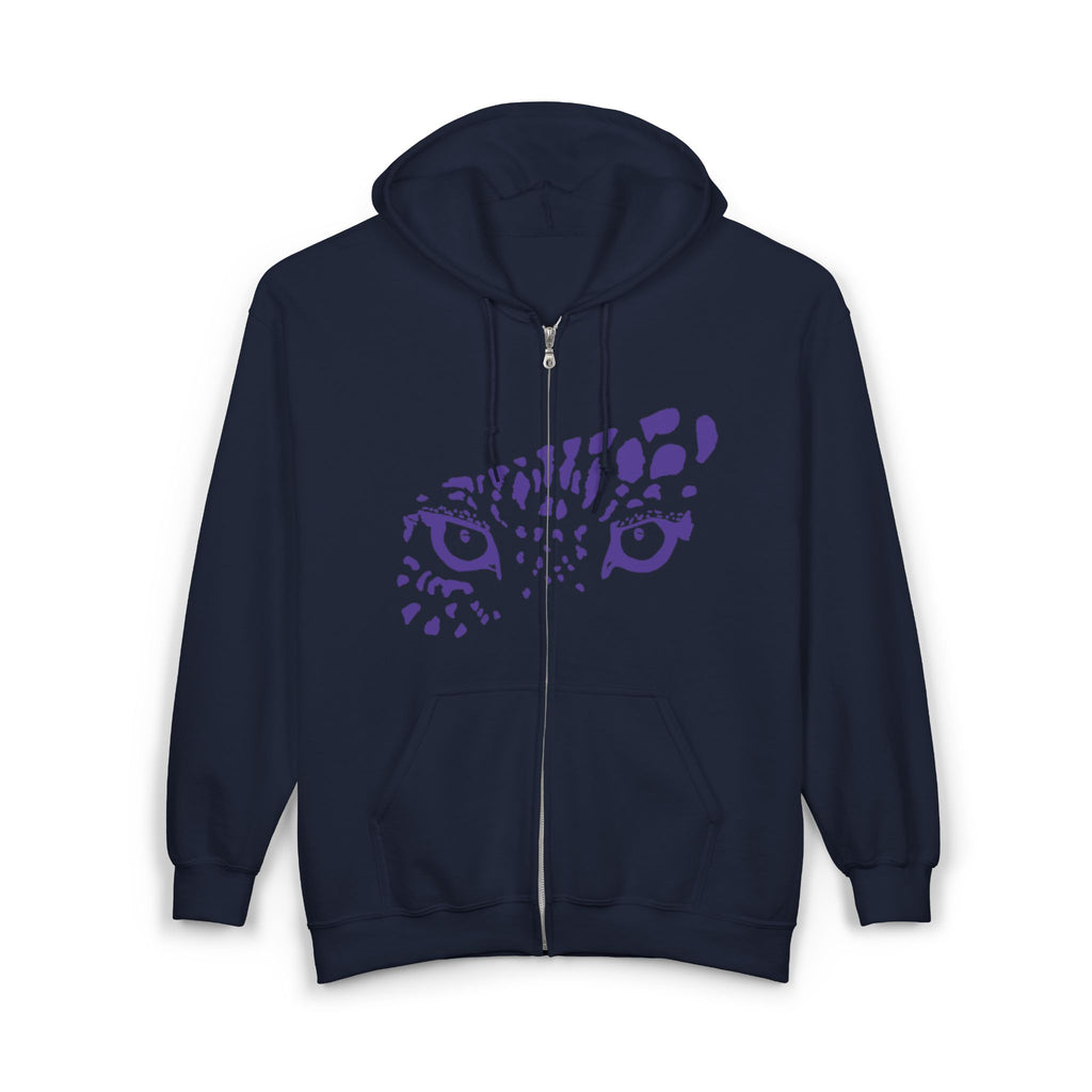 Purple Leopard Eyes Zip Hoodie