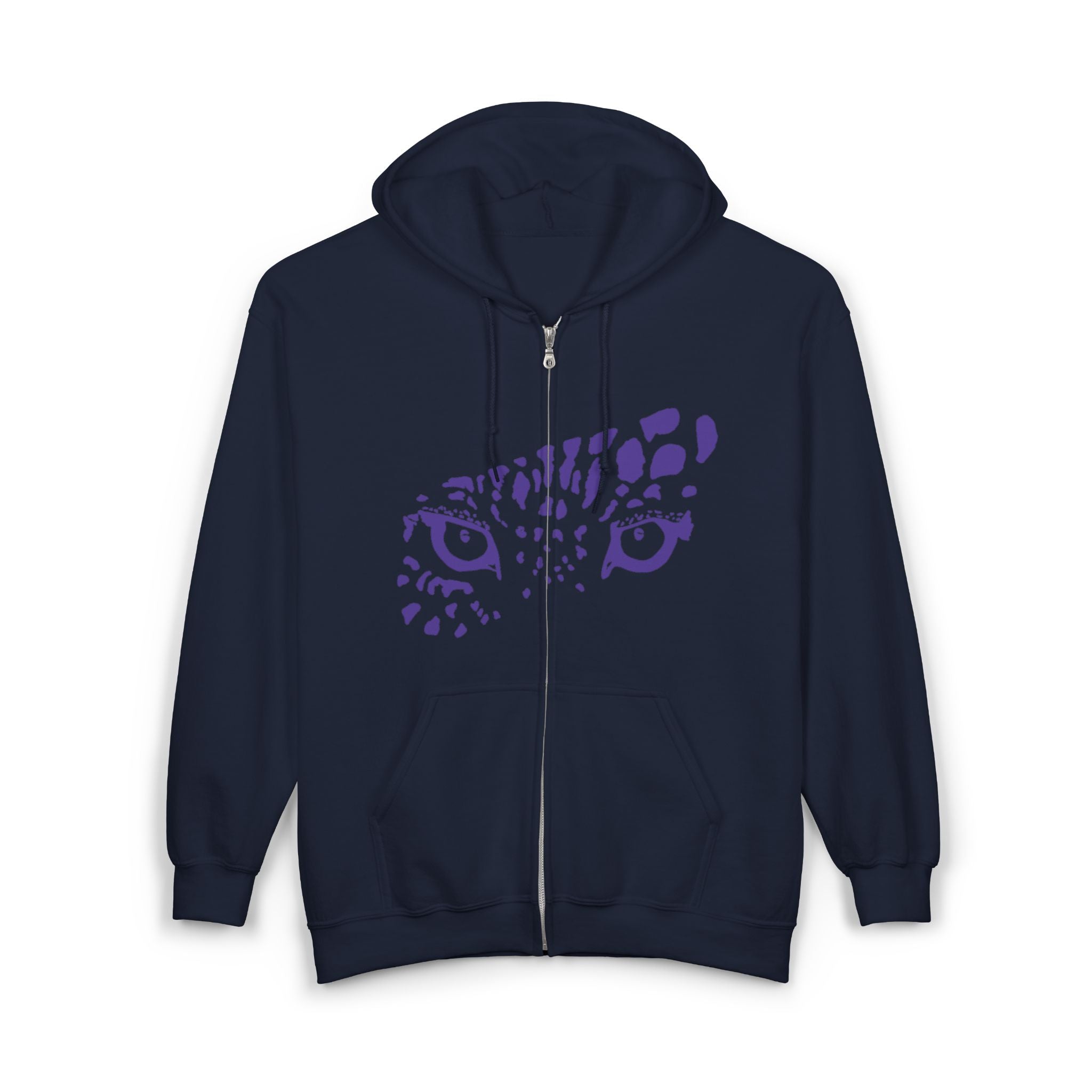 Purple Leopard Eyes Zip Hoodie
