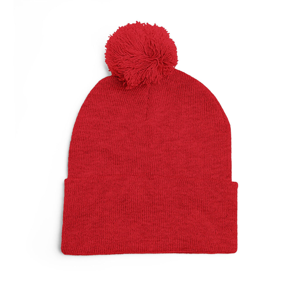 Casey's Embroidered Pom-Pom Winter Hat