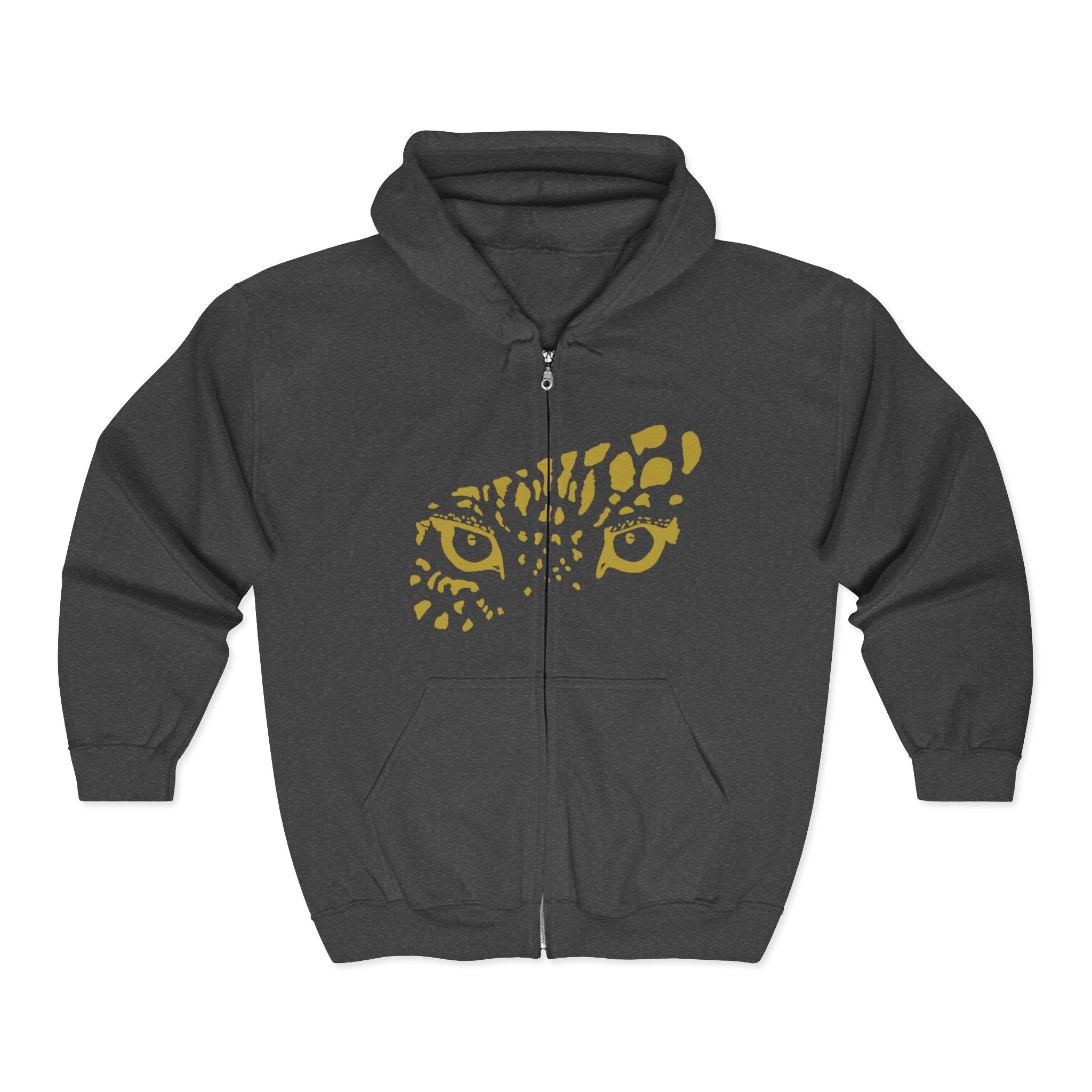 Gold Leopard Eyes Zip Hoodie