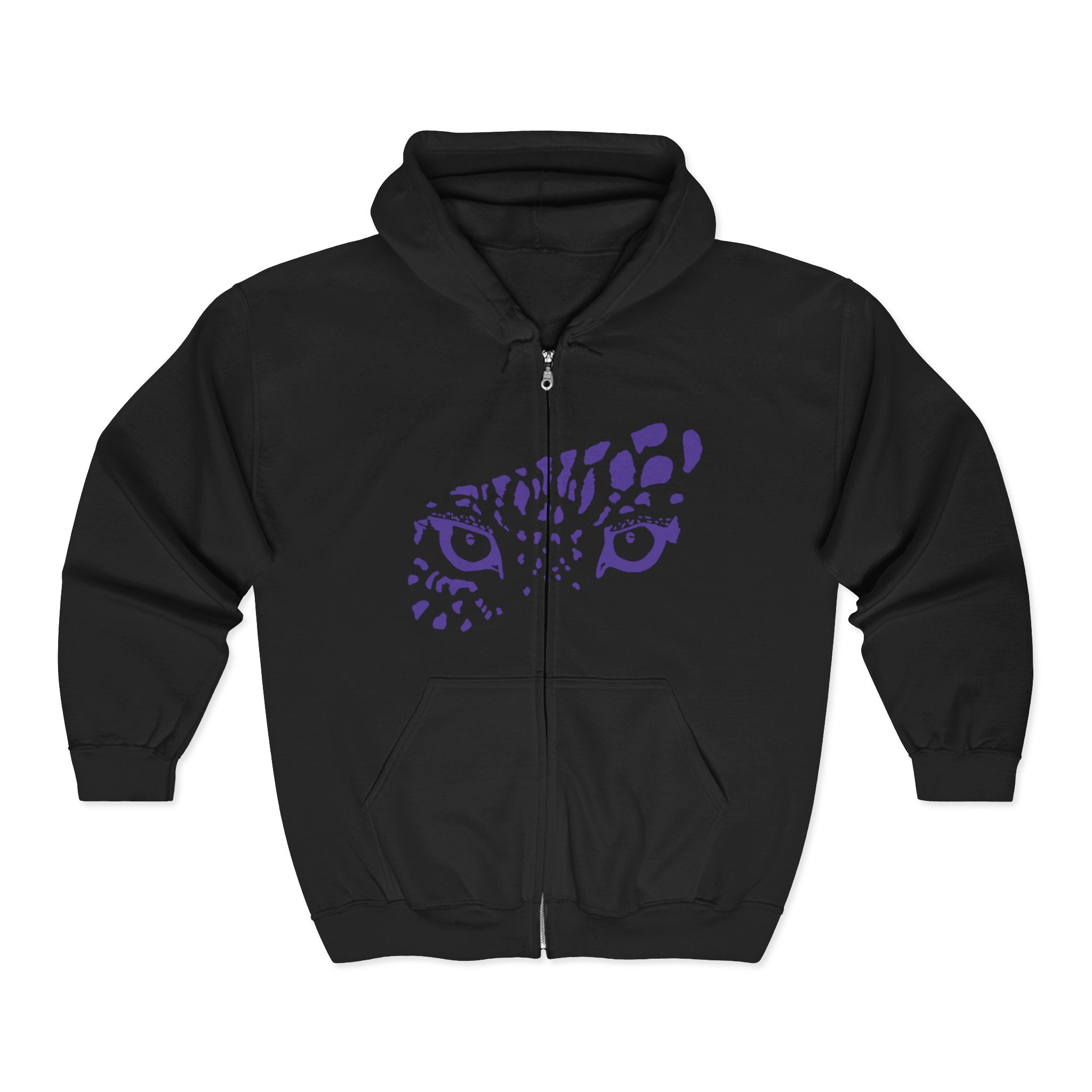 Purple Leopard Eyes Zip Hoodie