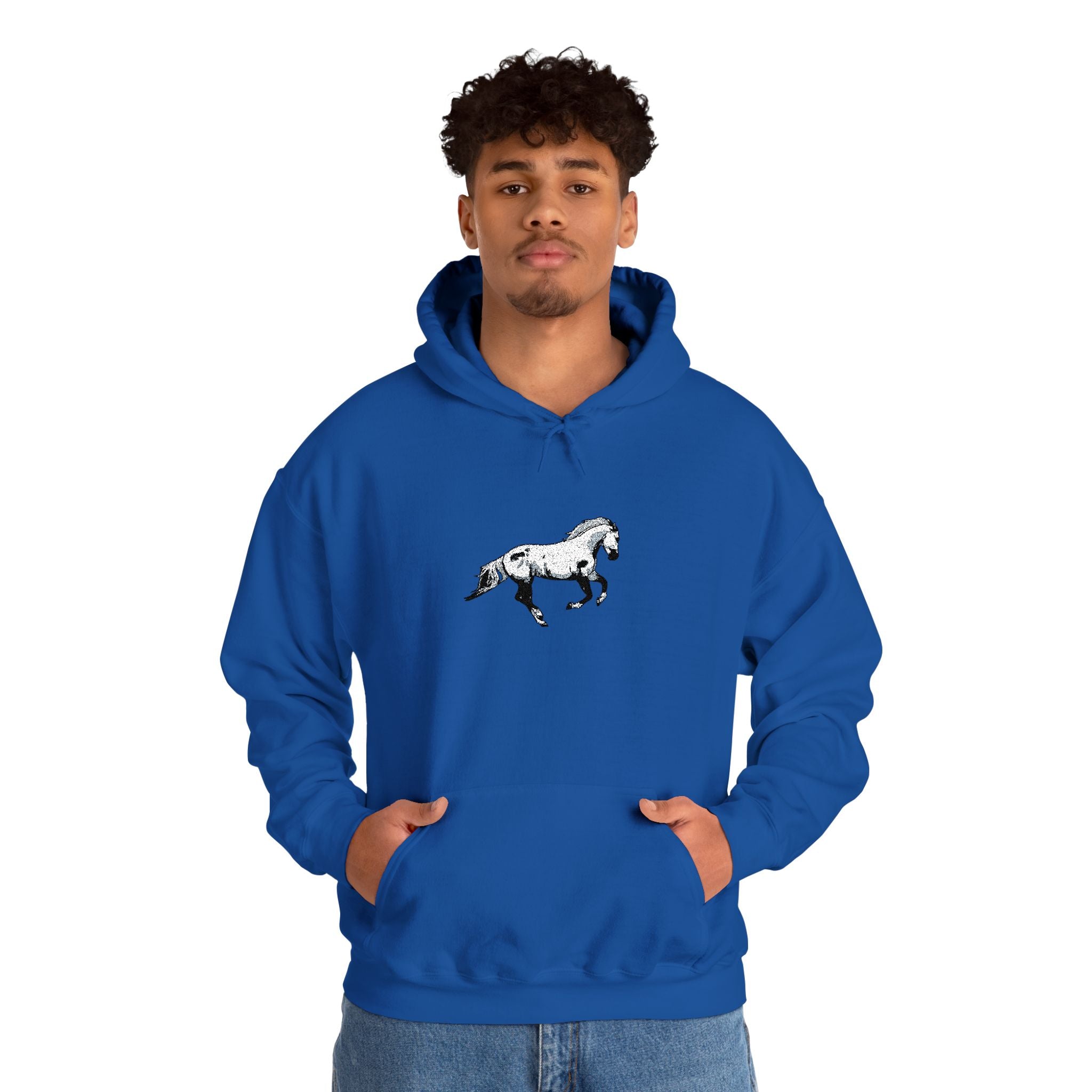 Embroidered Horse Hoodie
