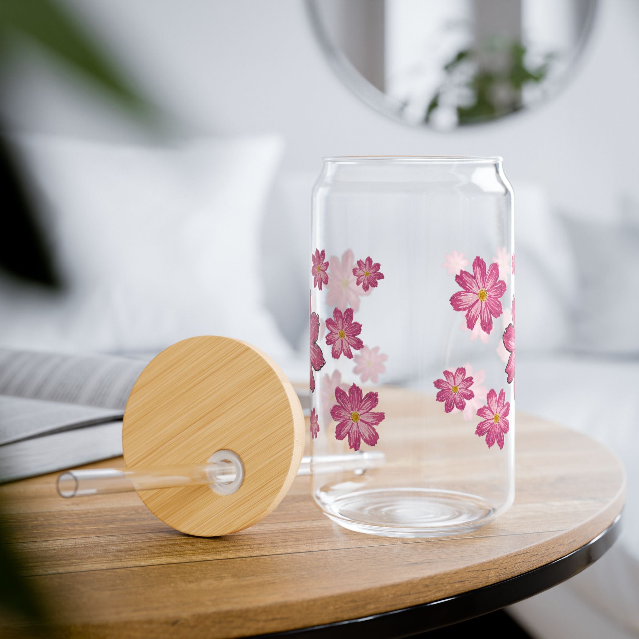 Floral Sipper Glass