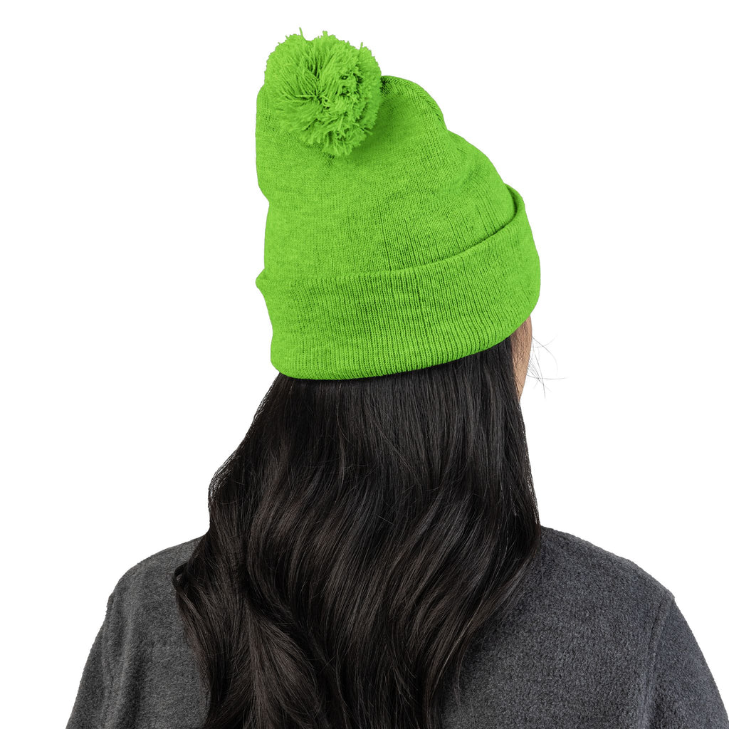 Casey's Embroidered Pom-Pom Winter Hat