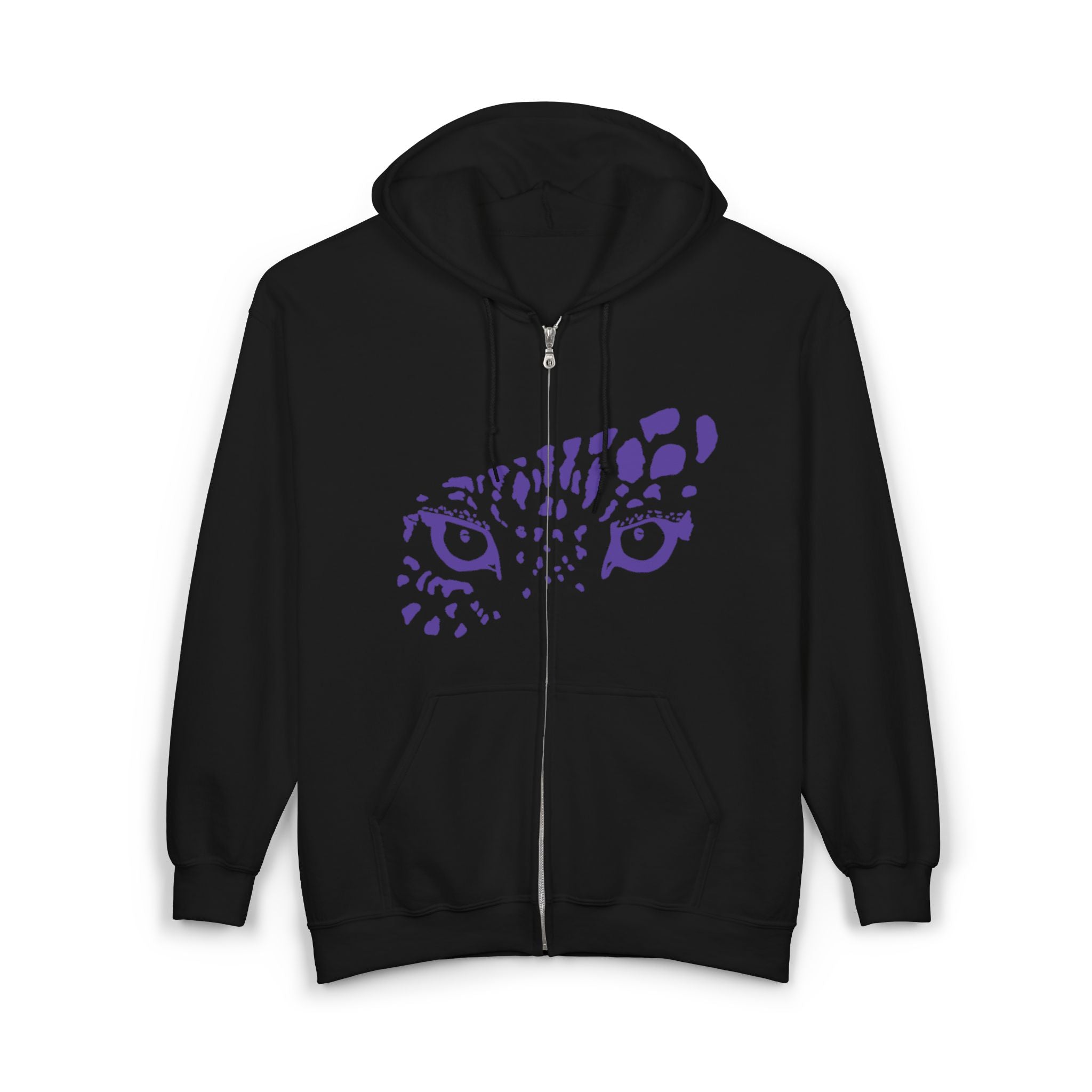 Purple Leopard Eyes Zip Hoodie