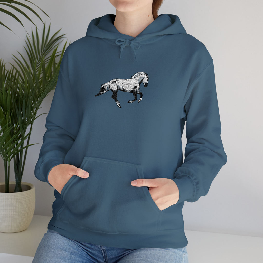 Embroidered Horse Hoodie