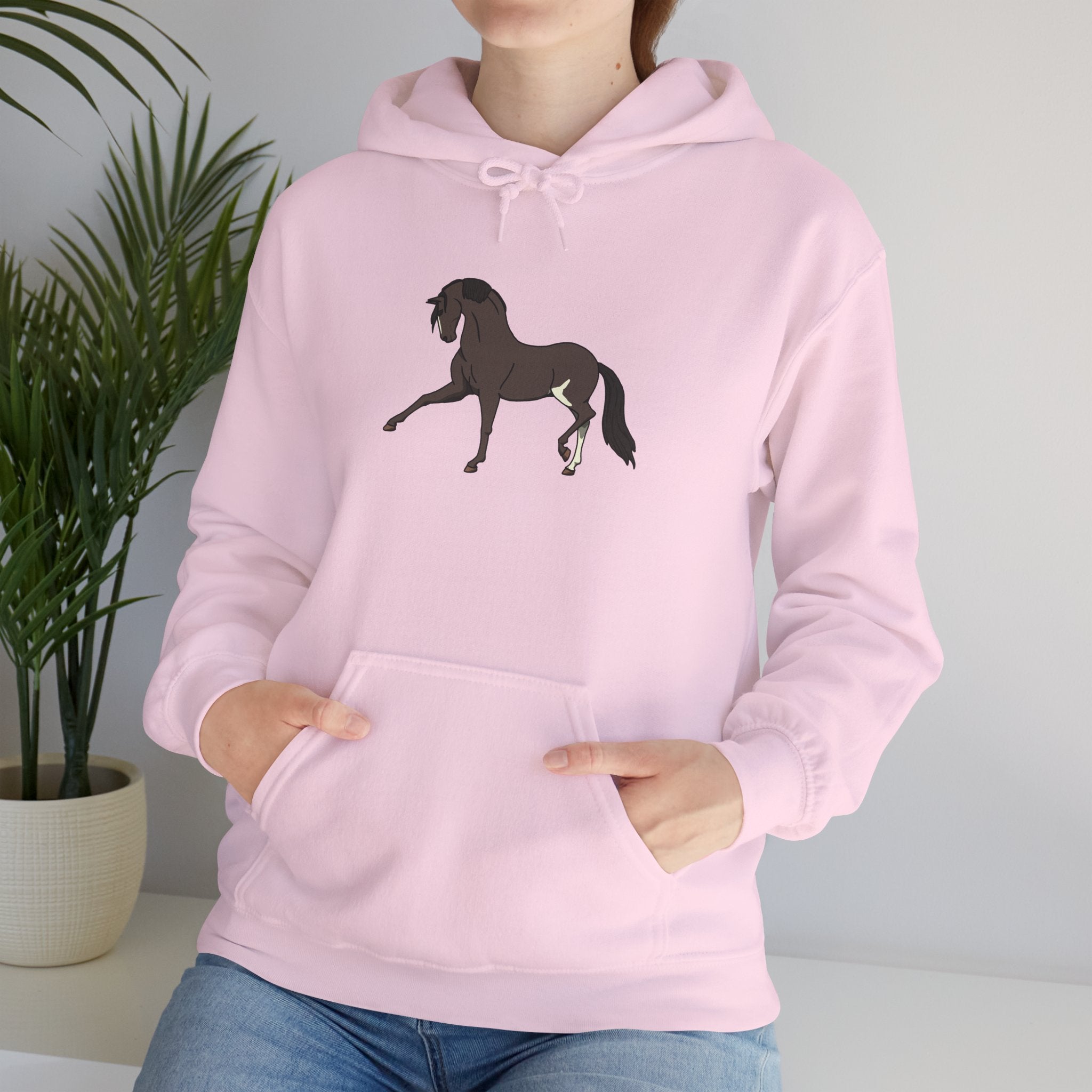 Elegant Brown Trotting Horse Sweatshirt