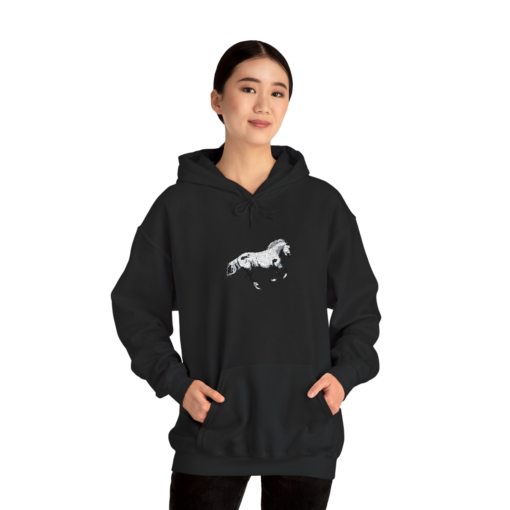 Embroidered Horse Hoodie