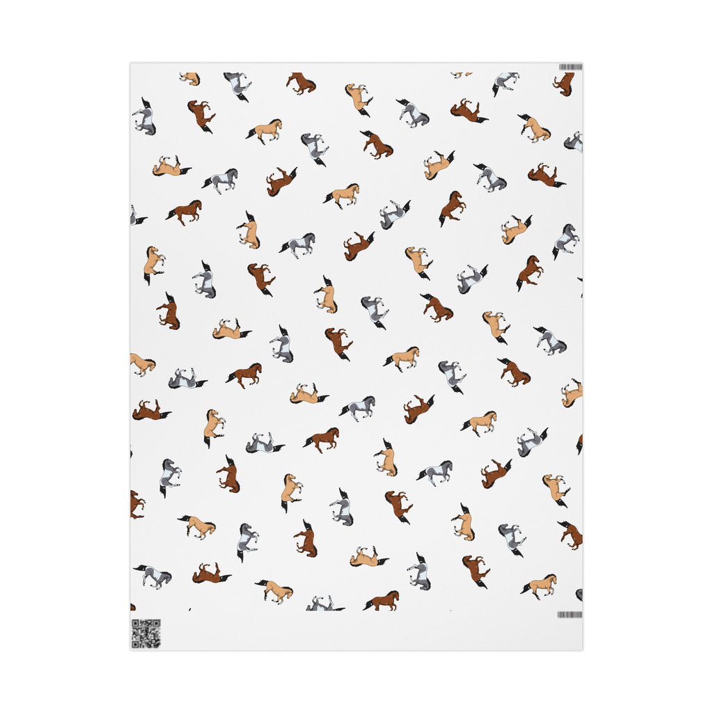 Horse Pattern Wrapping Paper — Cute Galloping Horses Gift Wrap