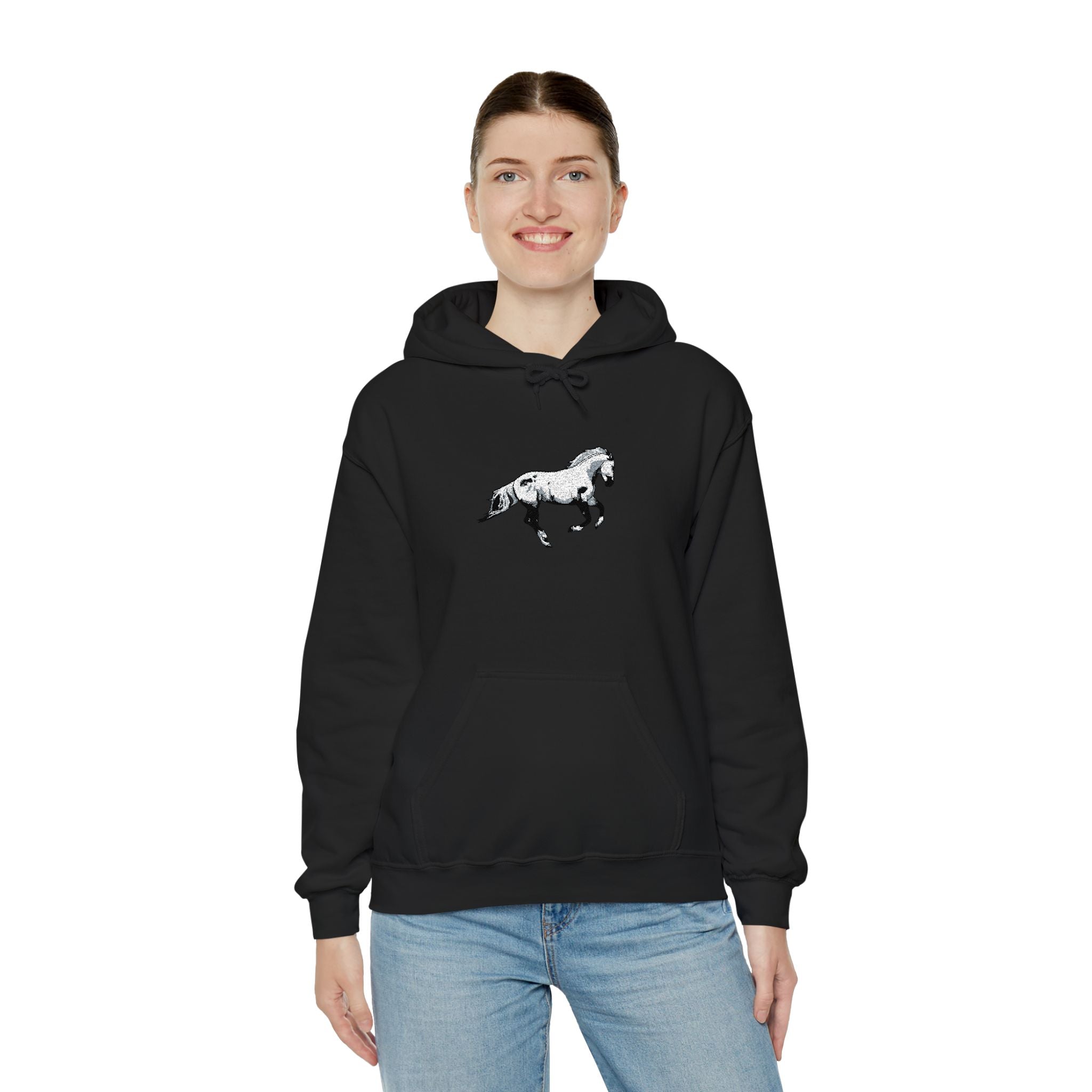 Embroidered Horse Hoodie