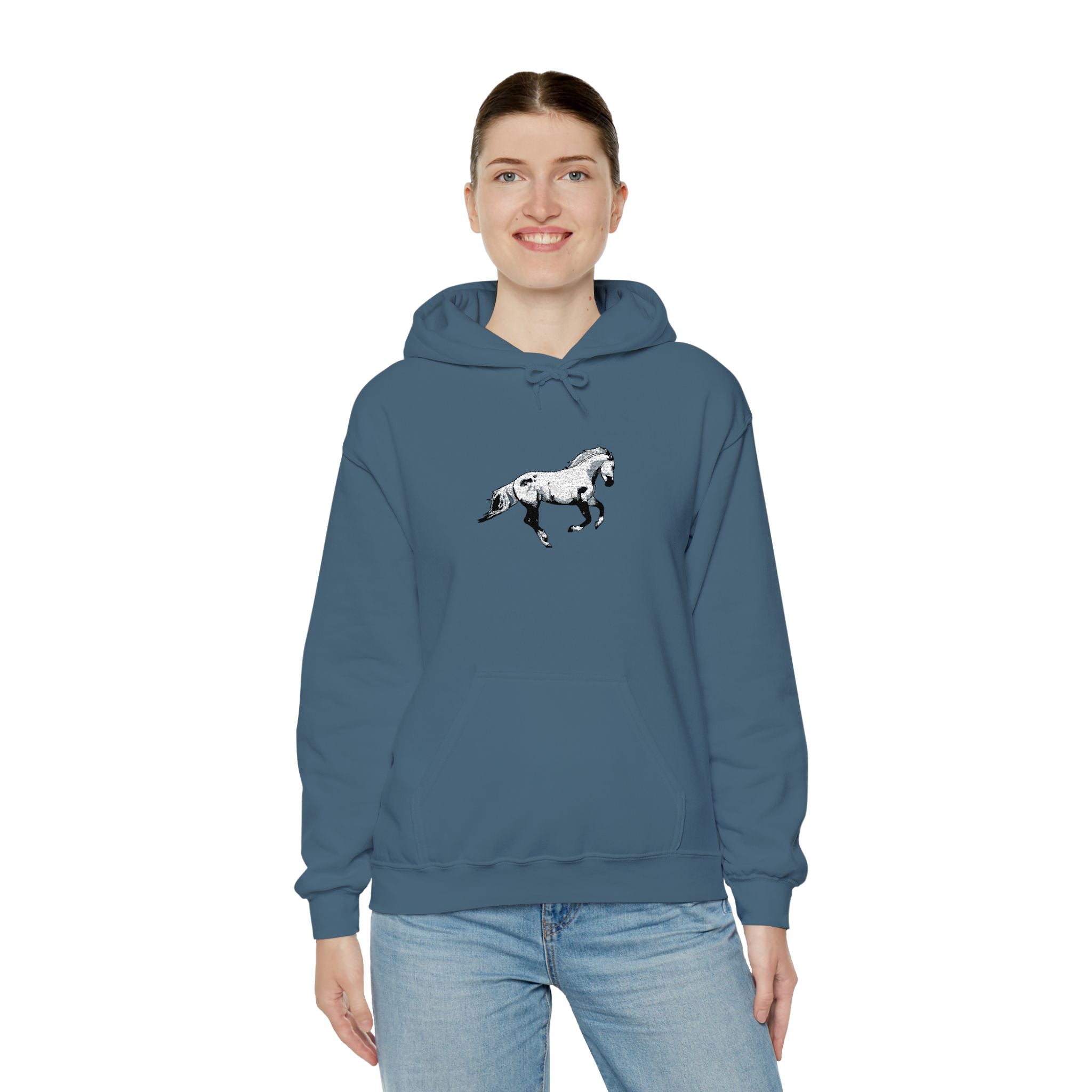 Embroidered Horse Hoodie