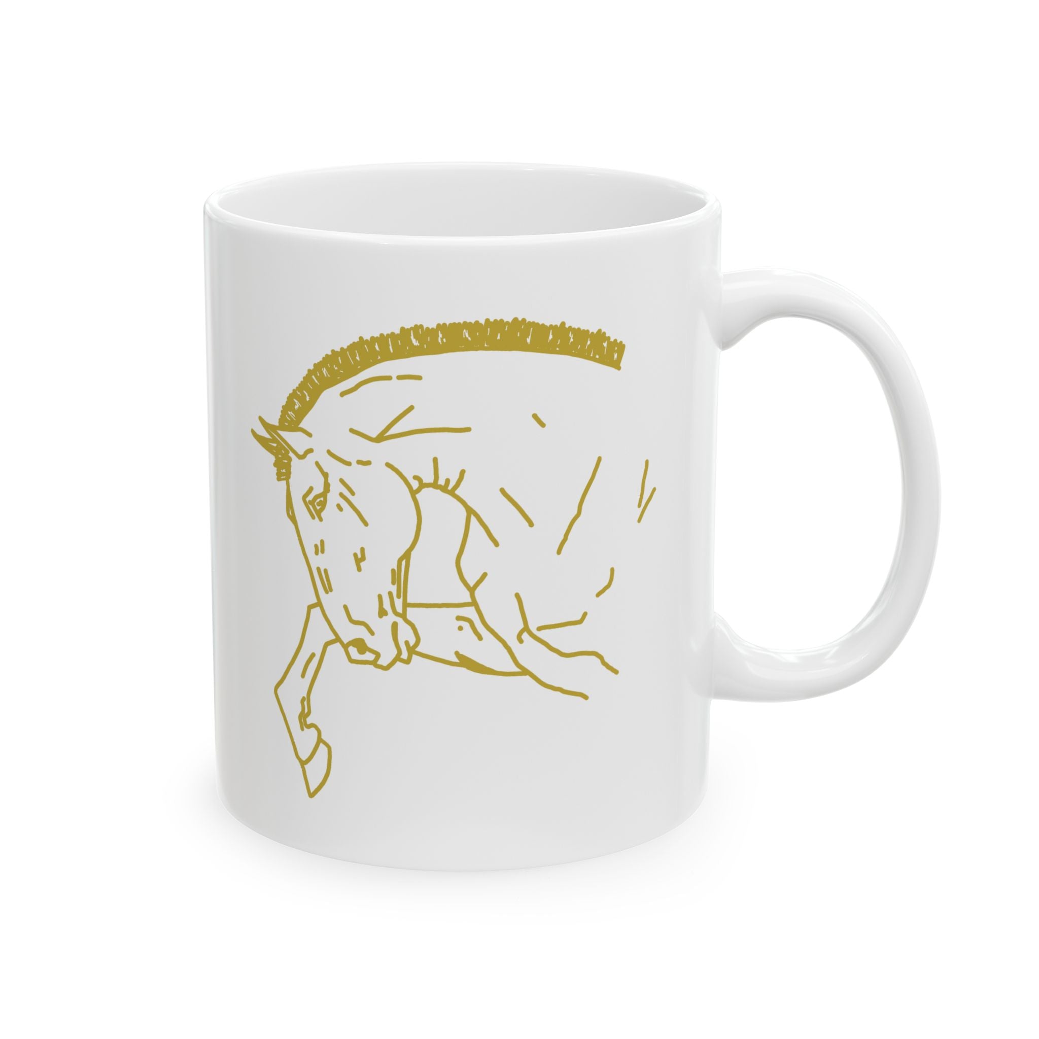 Golden Horse Ceramic Mug