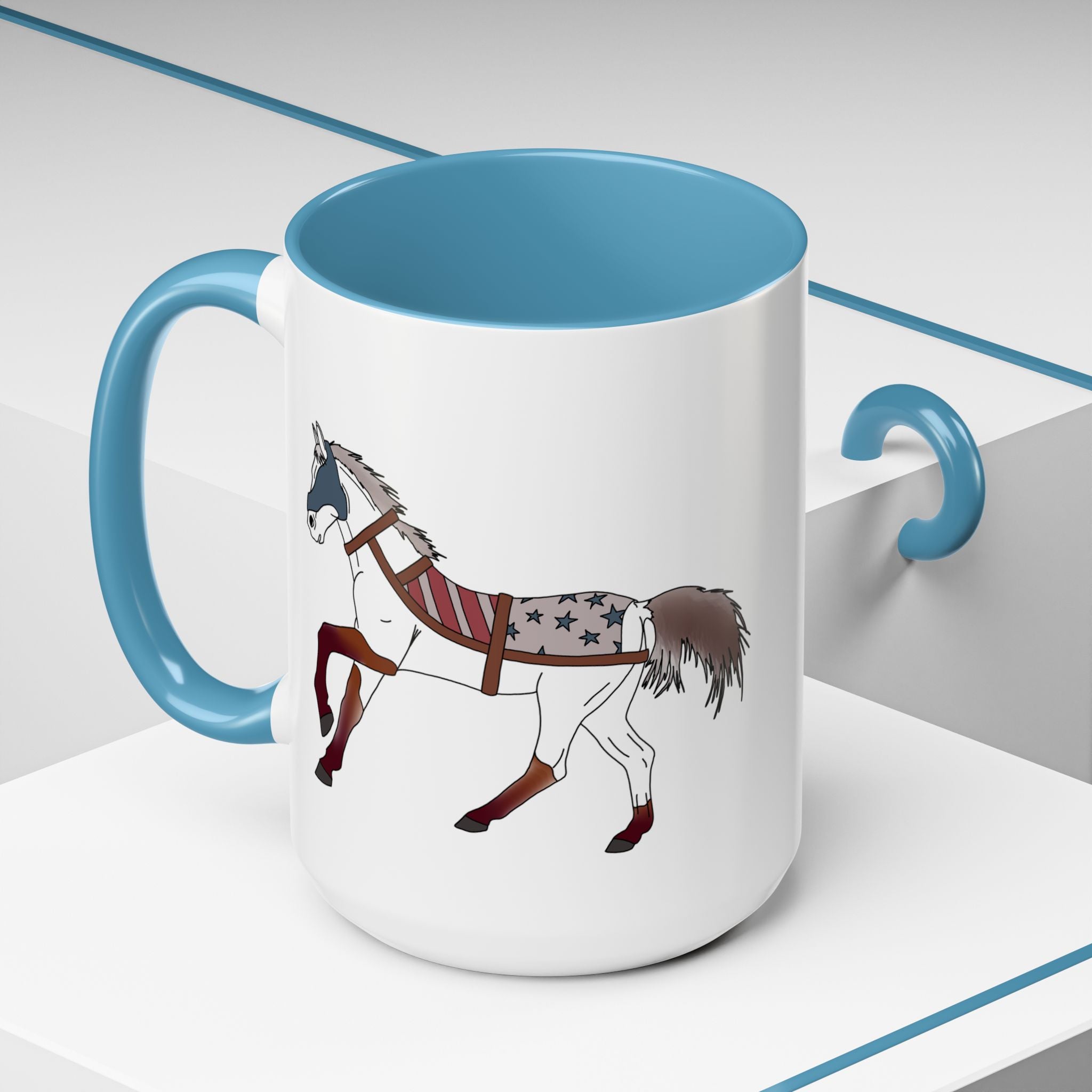 USA Horse Rustic Accent Coffee Mug