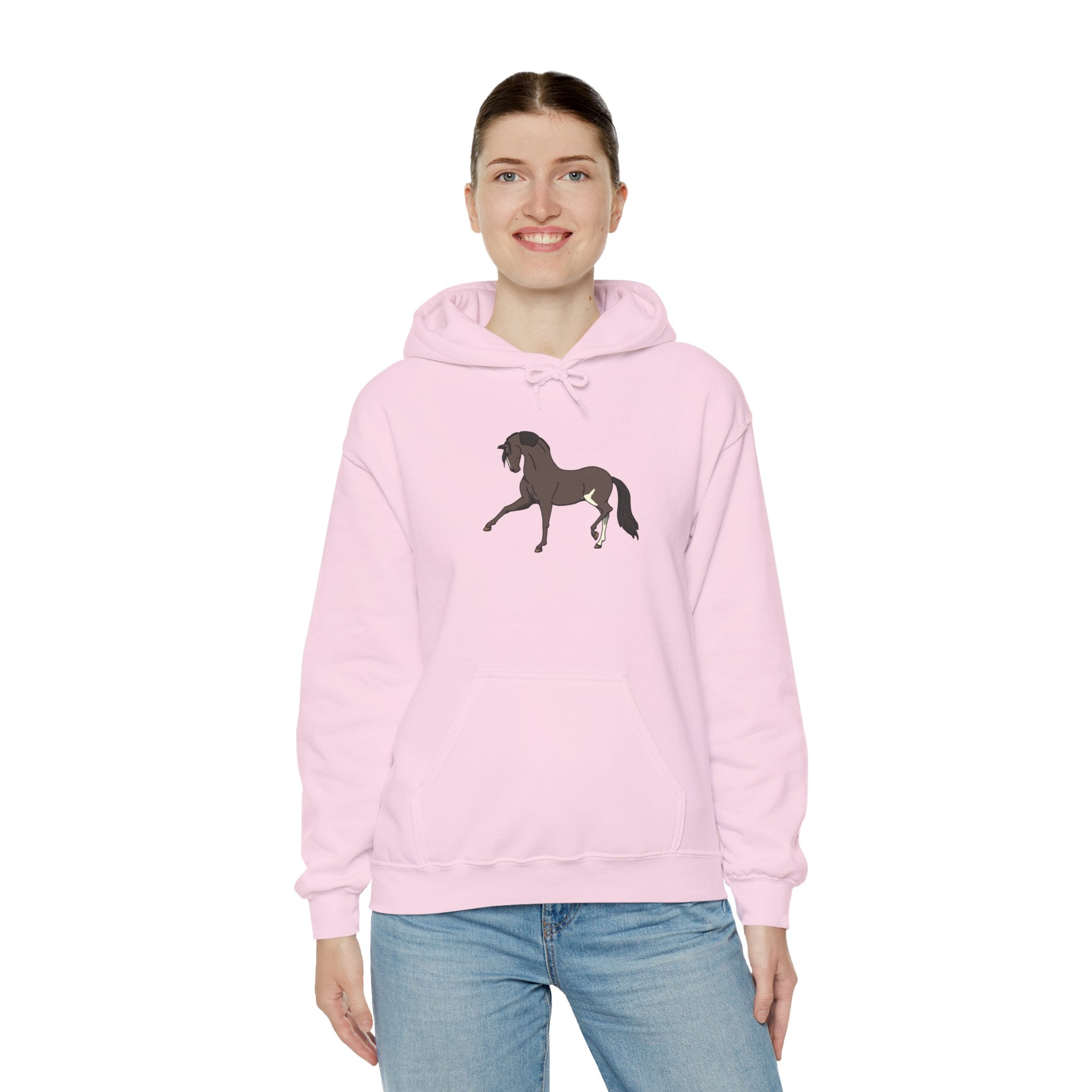 Elegant Brown Trotting Horse Sweatshirt