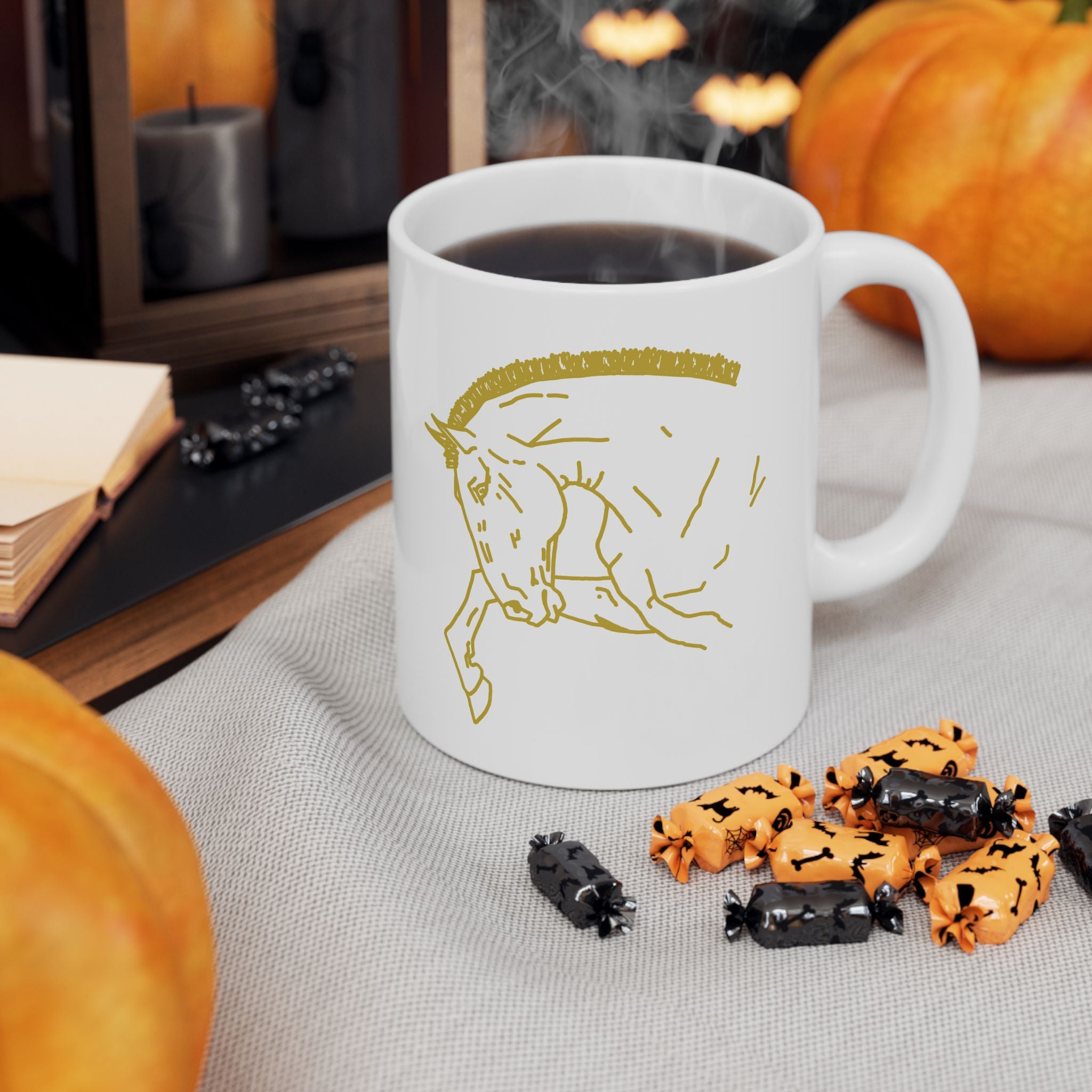 Golden Horse Ceramic Mug