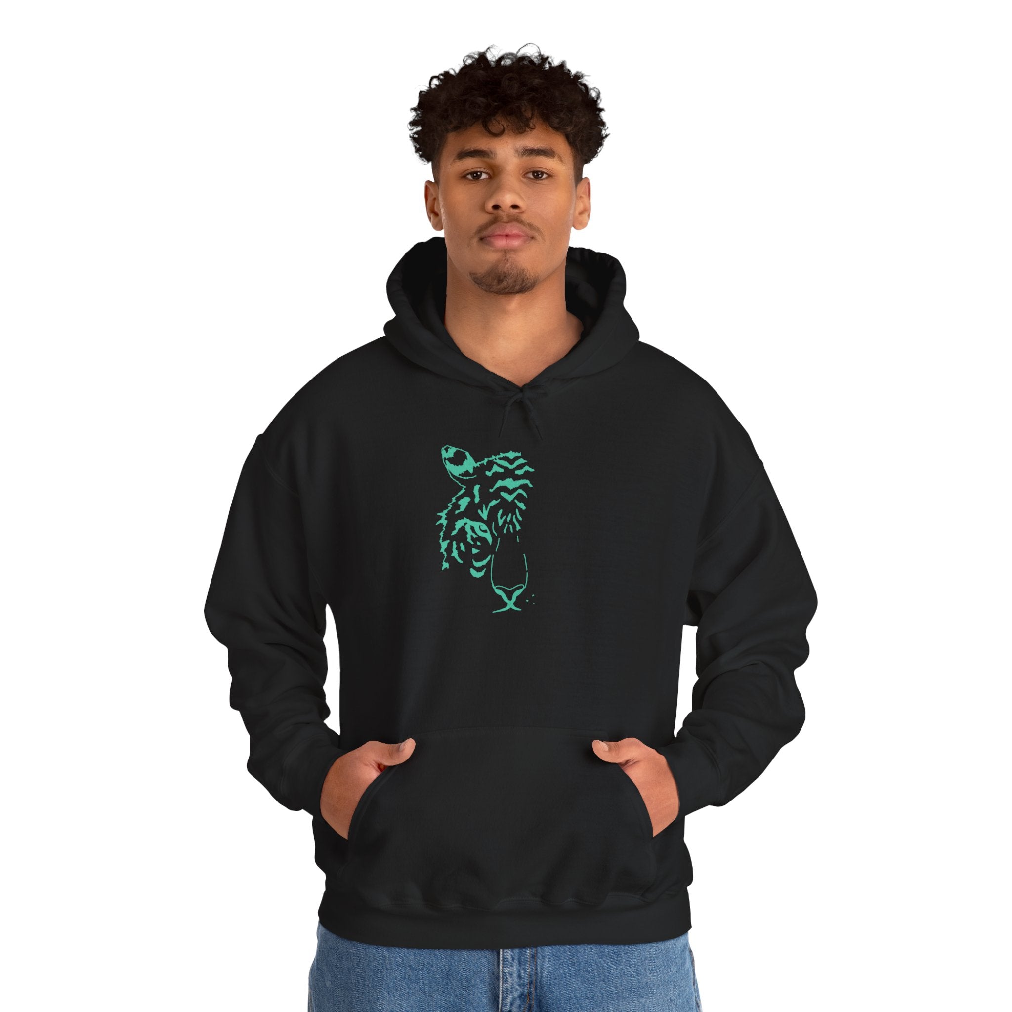 Cyan Tiger Hoodie