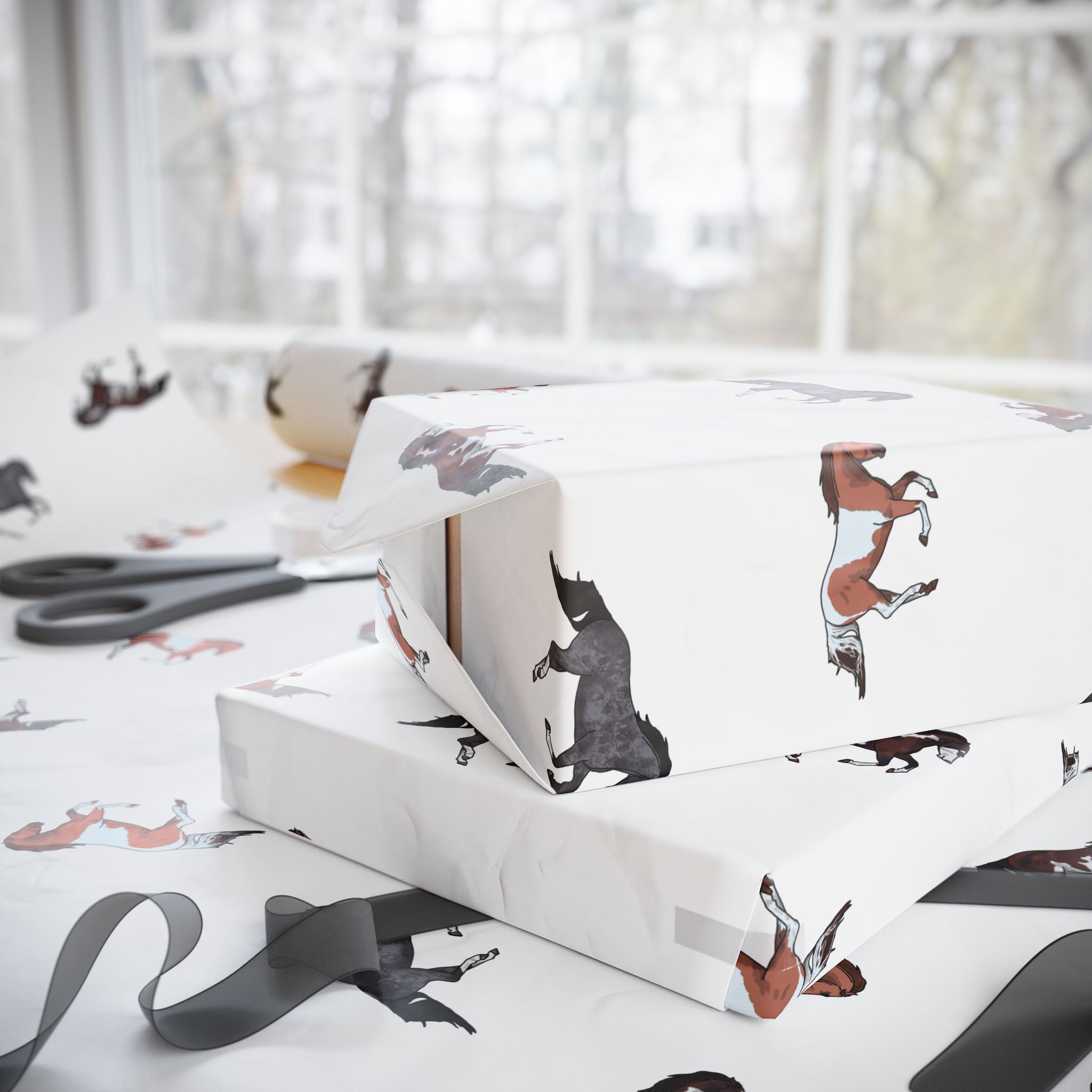 Horse Pattern Wrapping Paper - Perfect for Horse Lovers