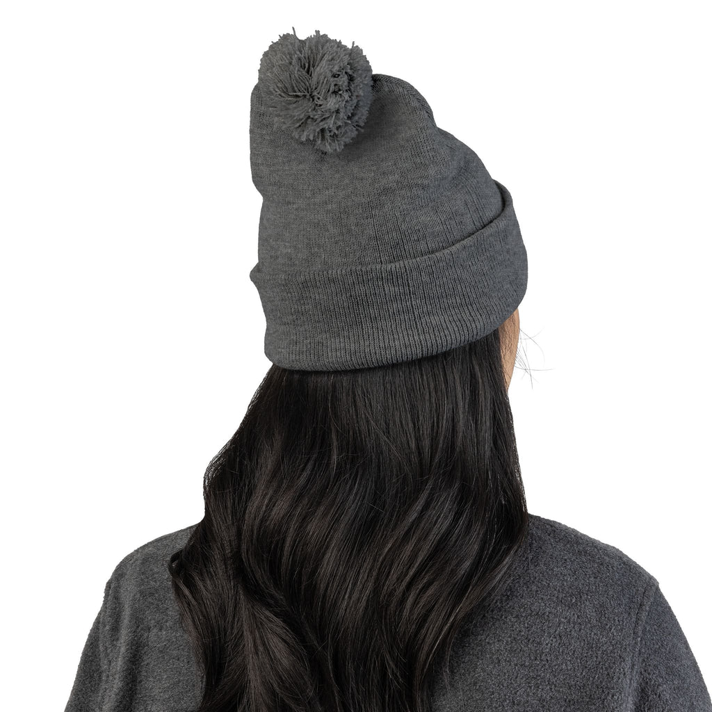 Casey's Embroidered Pom-Pom Winter Hat