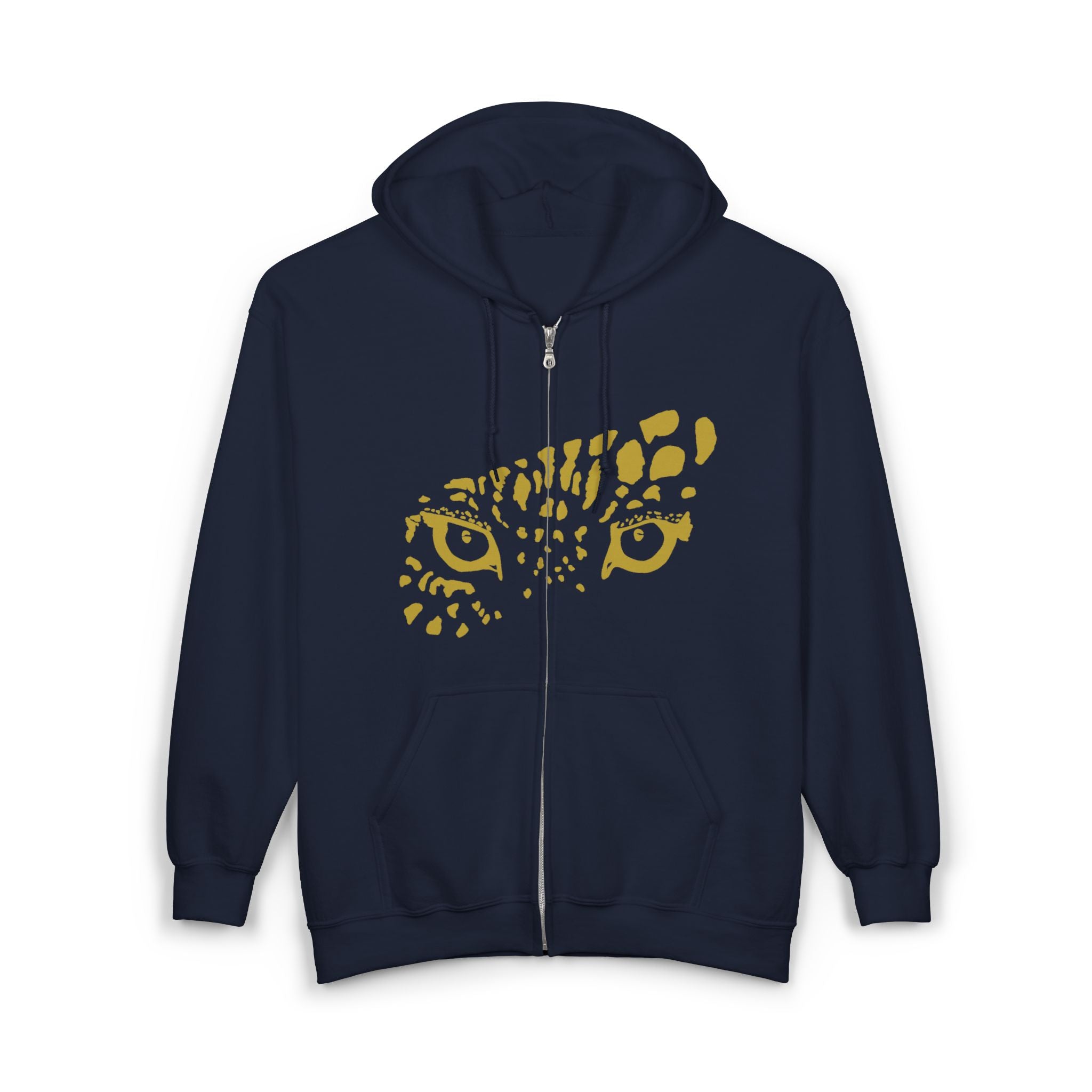 Gold Leopard Eyes Zip Hoodie