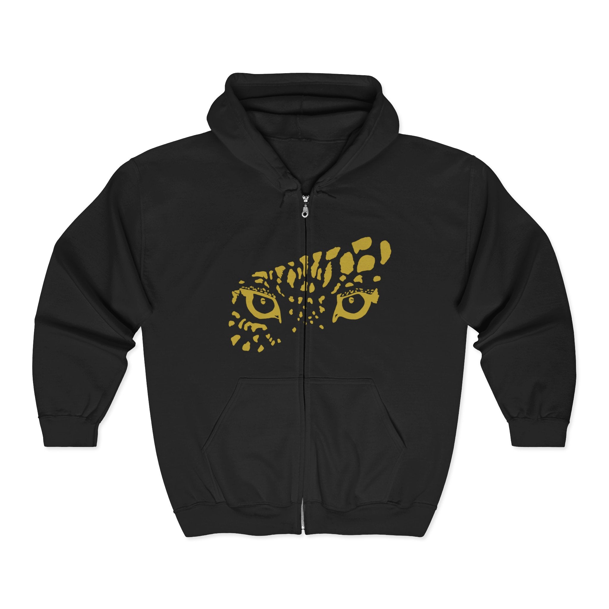 Gold Leopard Eyes Zip Hoodie