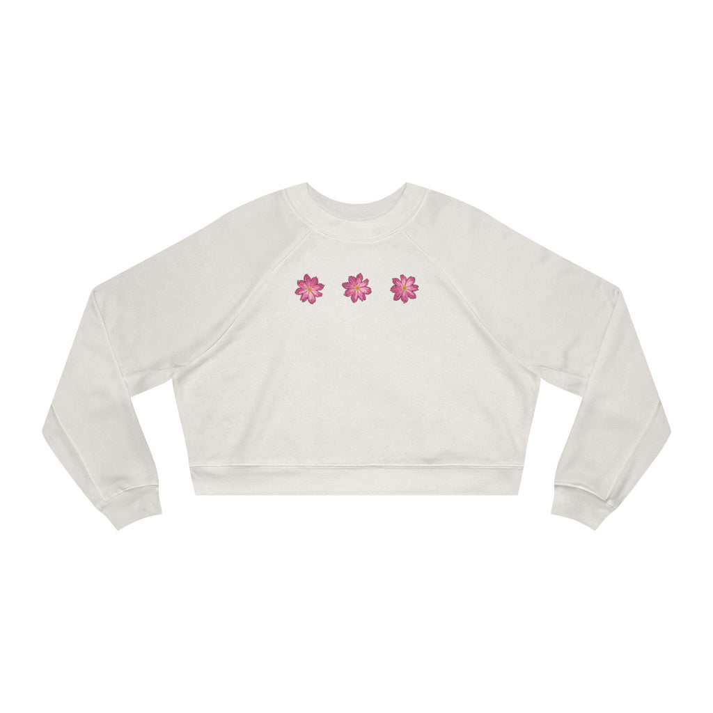 Floral Fleece Crop Pullover