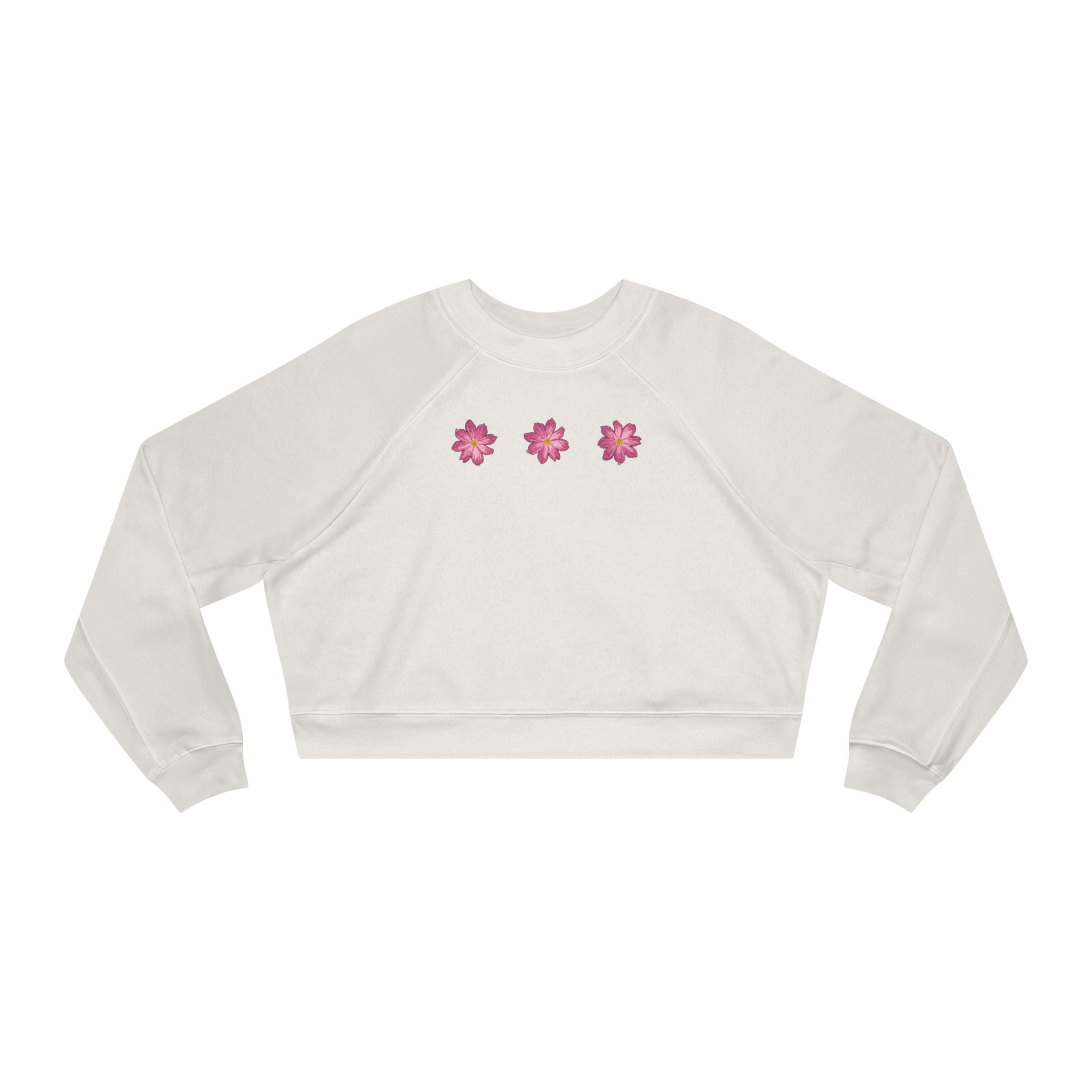 Floral Fleece Crop Pullover