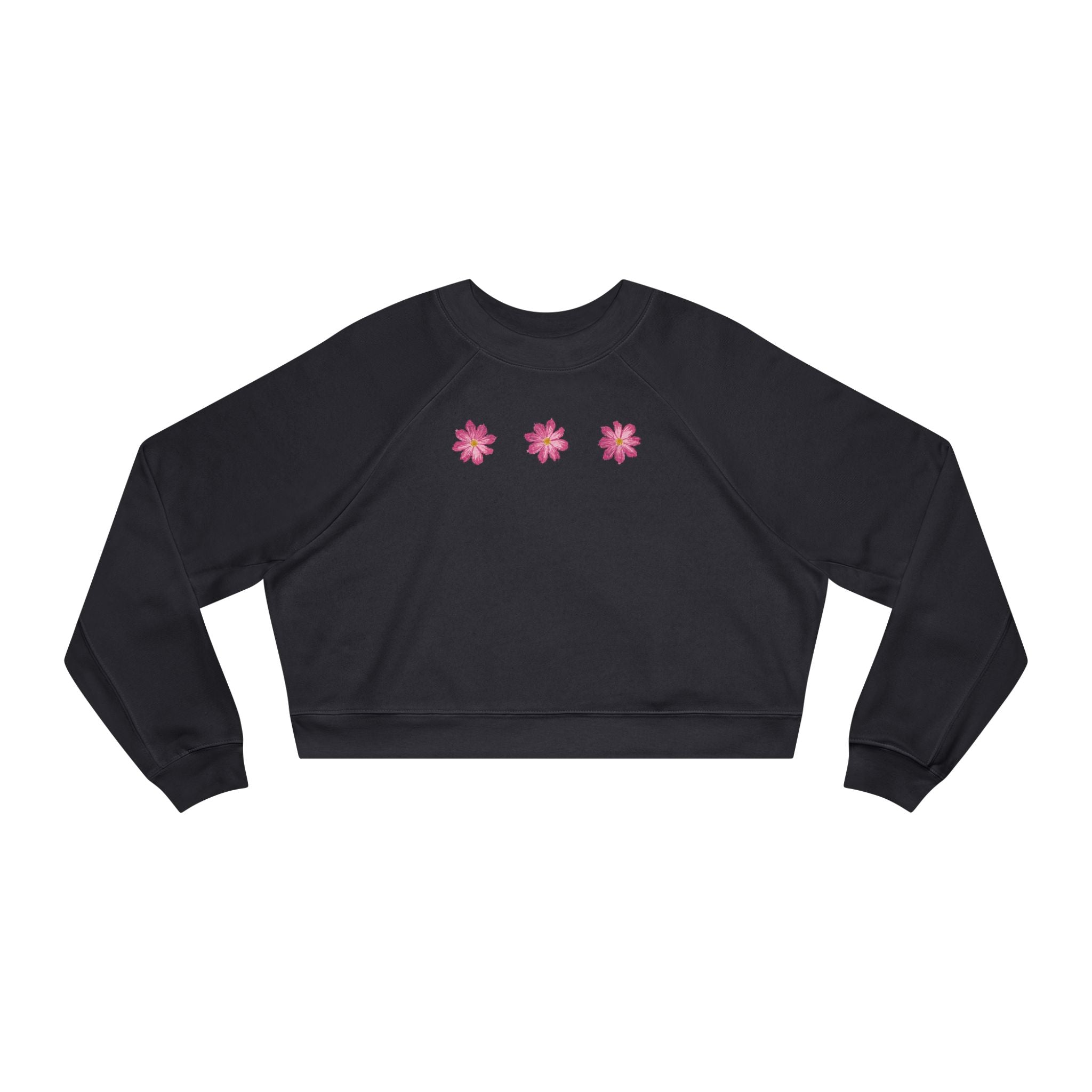 Floral Fleece Crop Pullover