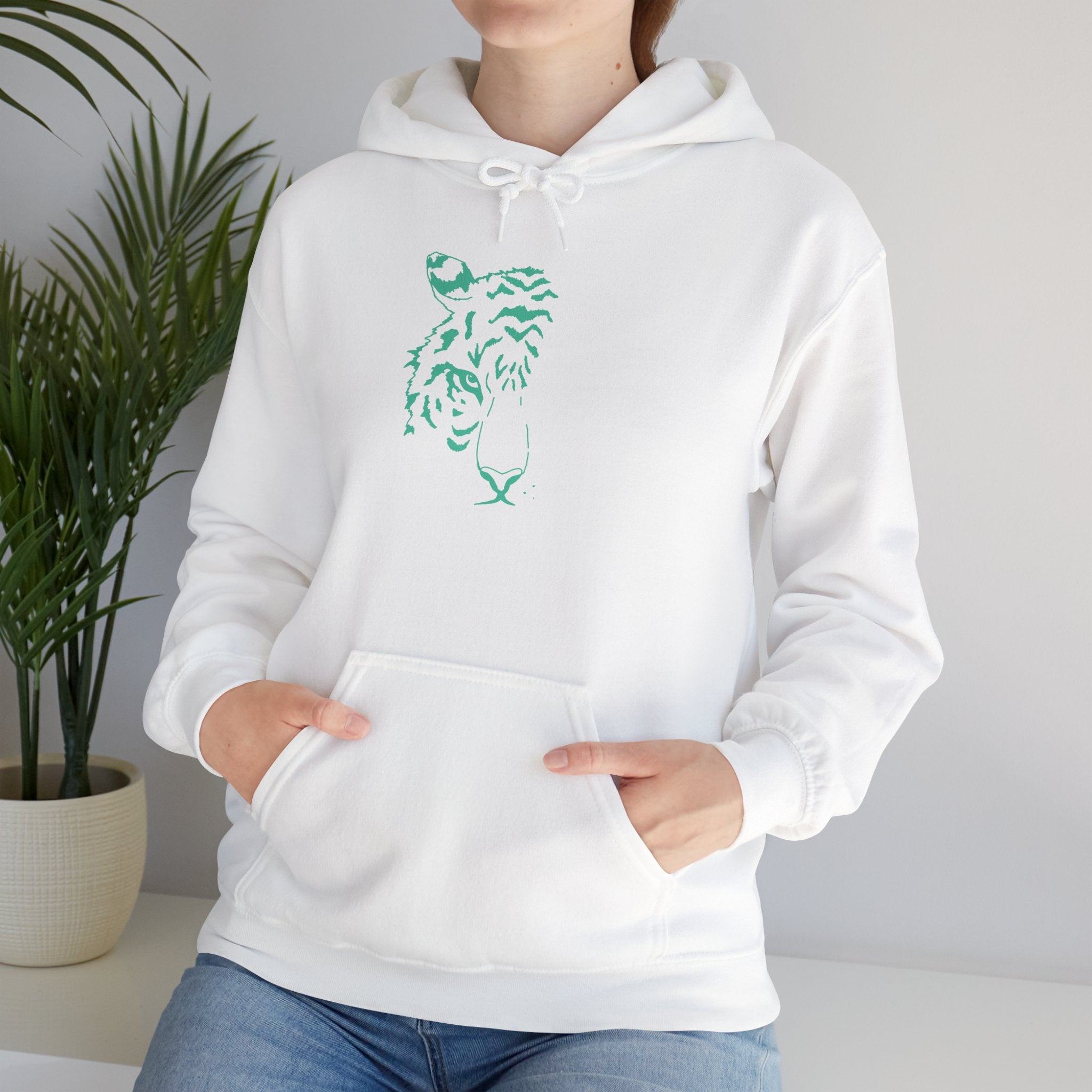 Cyan Tiger Hoodie