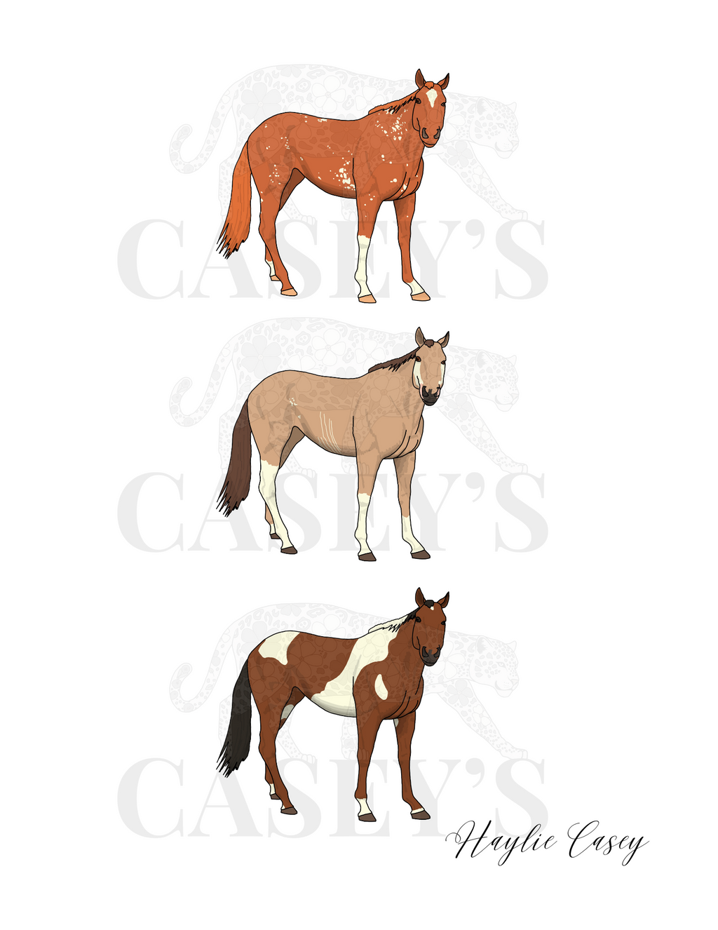 Three Horses Poster - Digital Print