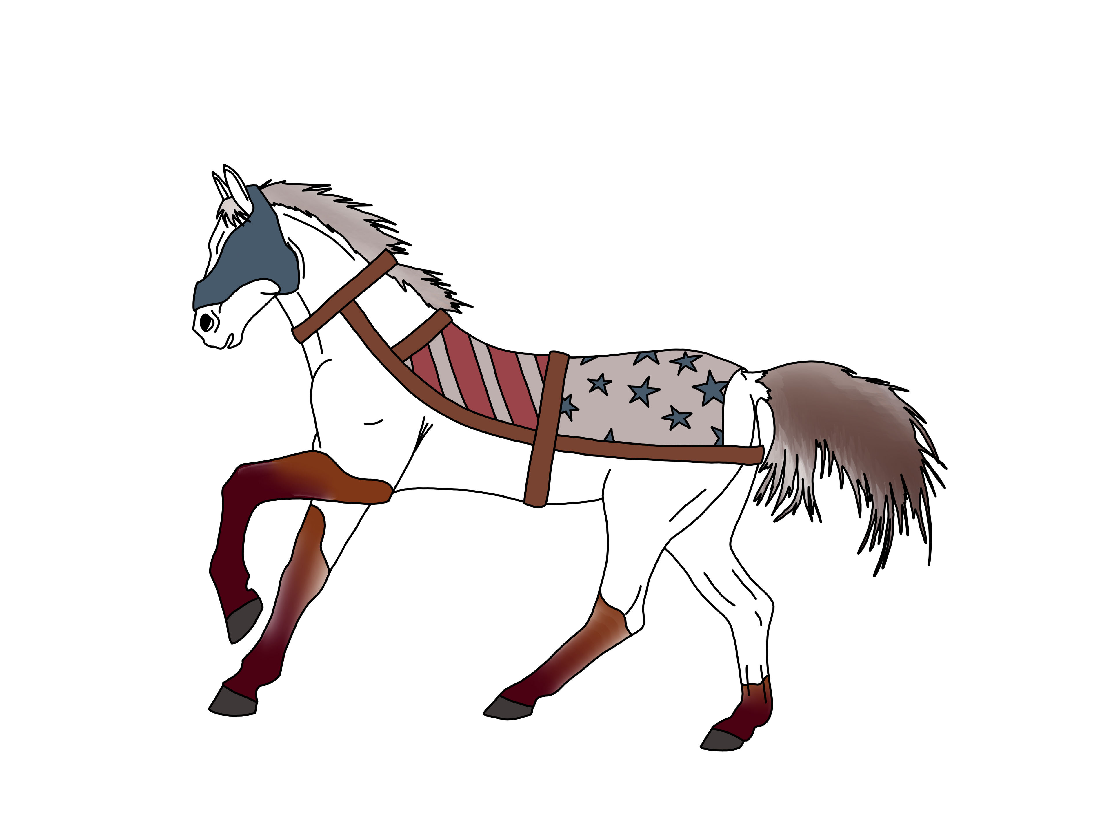 USA Horse Rustic Accent Coffee Mug